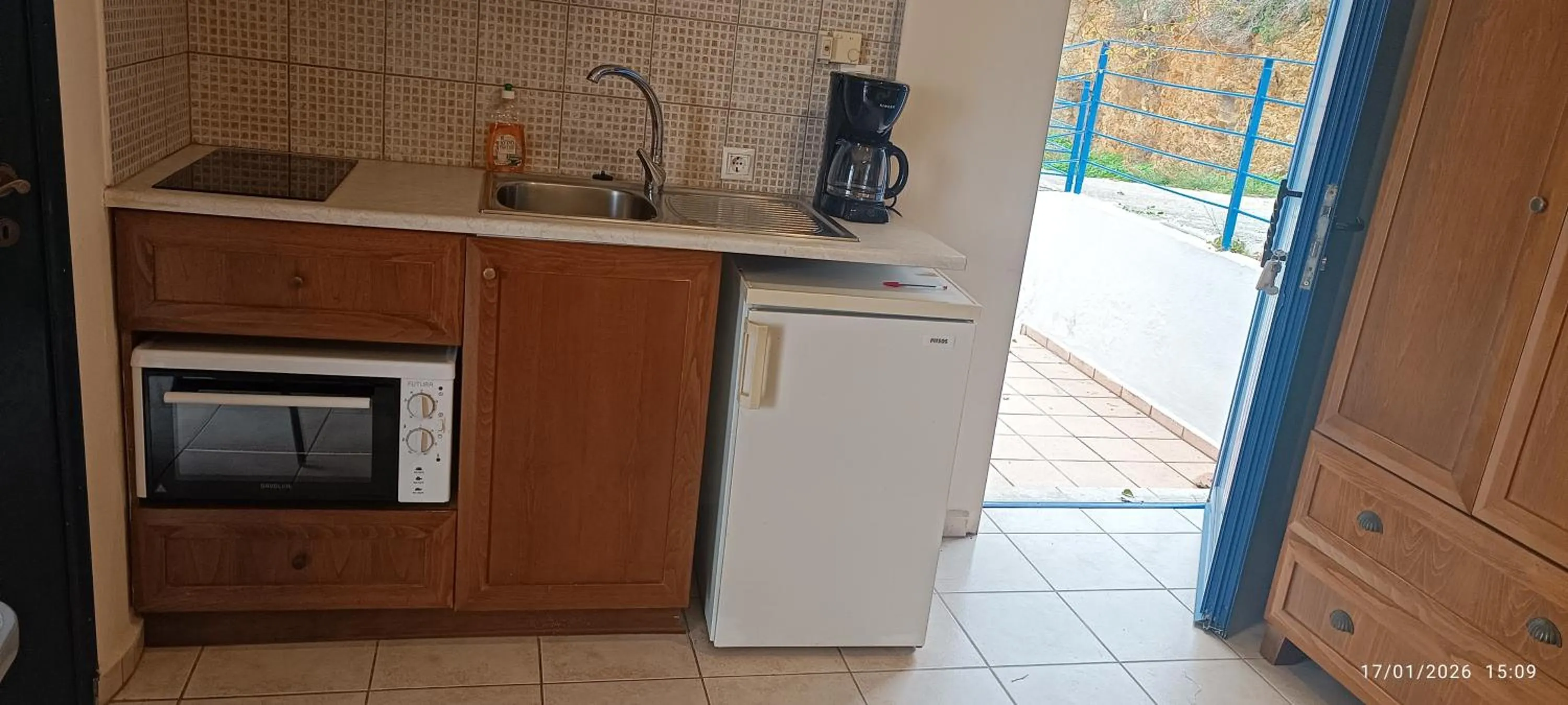 Kitchen or kitchenette in Nymphes Luxury Apartments