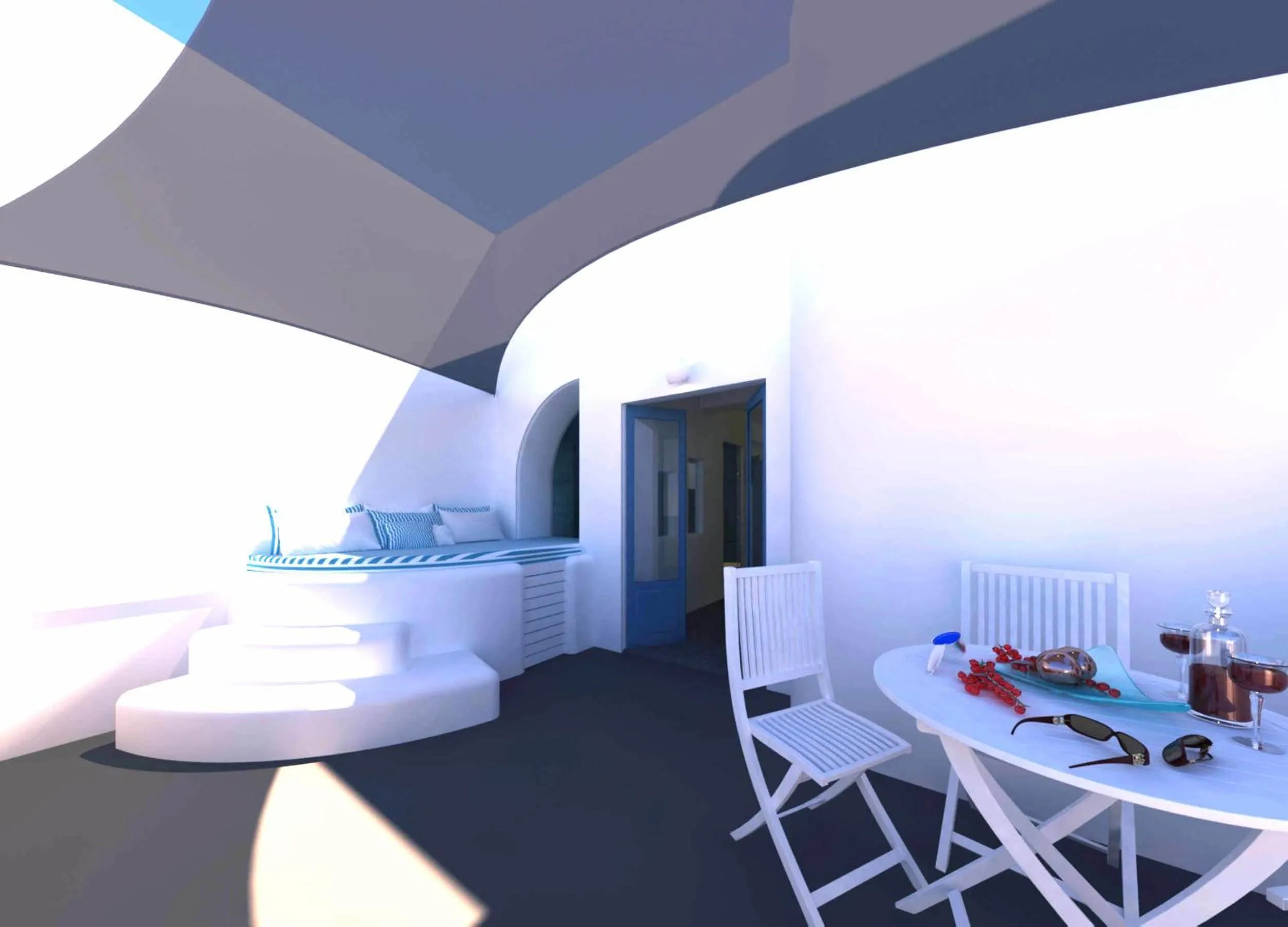 Balcony/Terrace in Evgenia Villas & Suites by Calm Collection