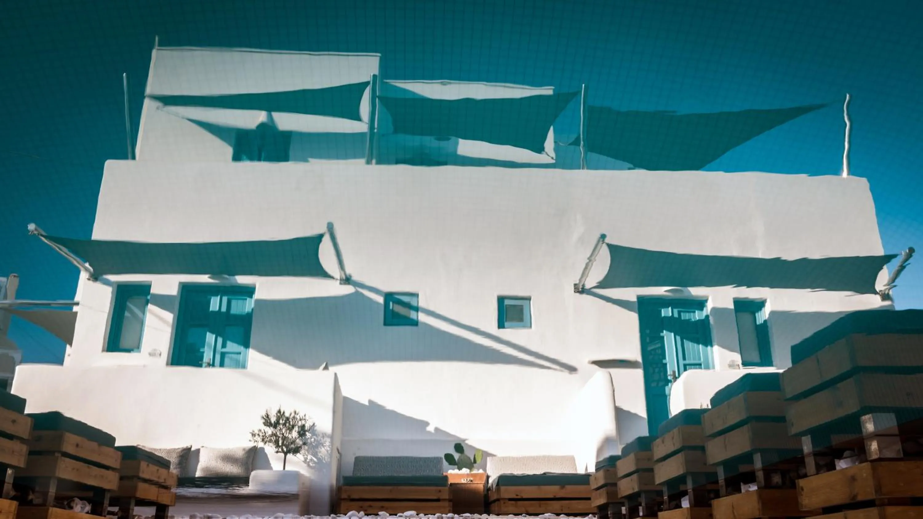 Property building in Evgenia Villas & Suites by Calm Collection