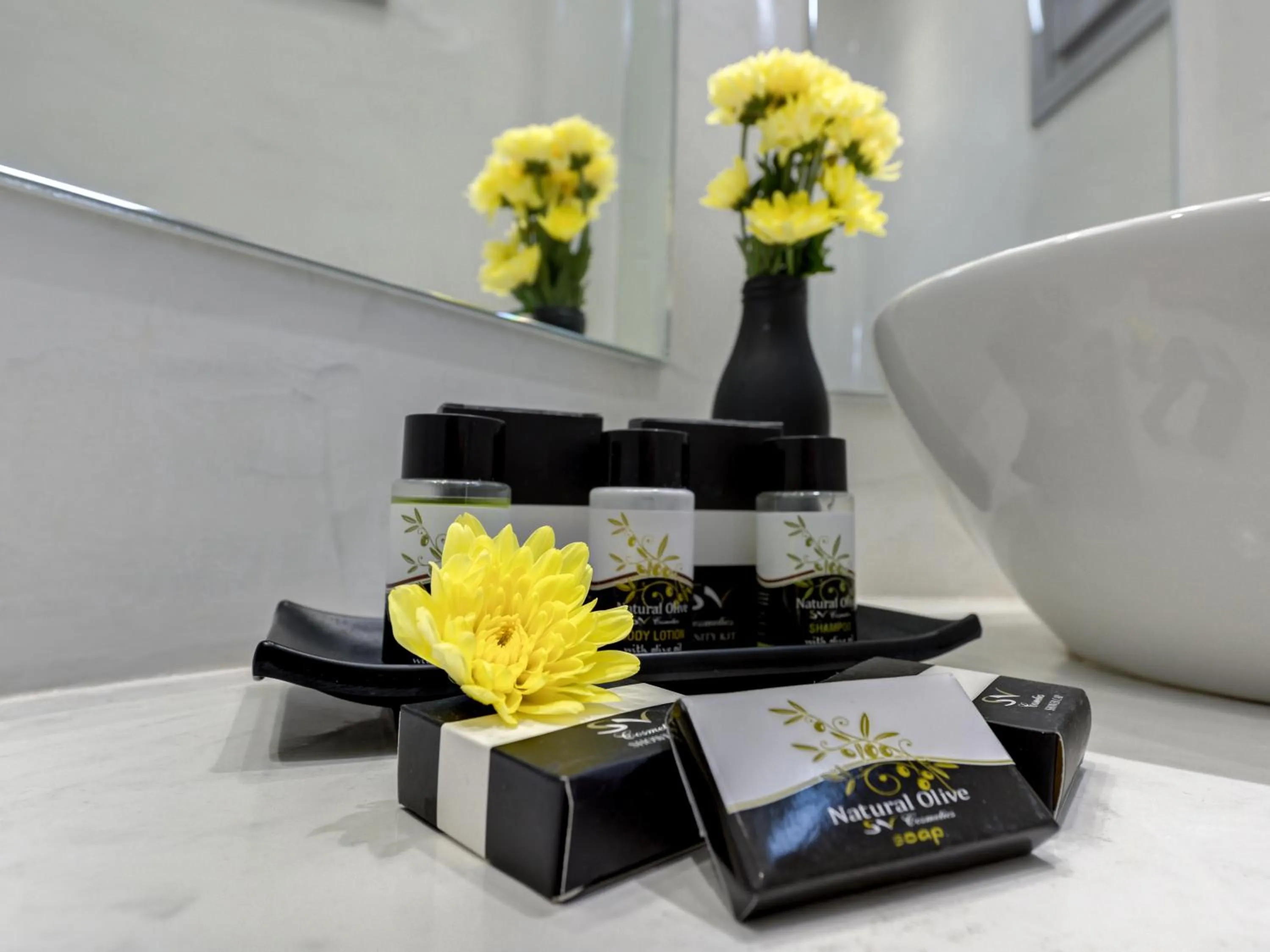 Shower in Evgenia Villas & Suites by Calm Collection