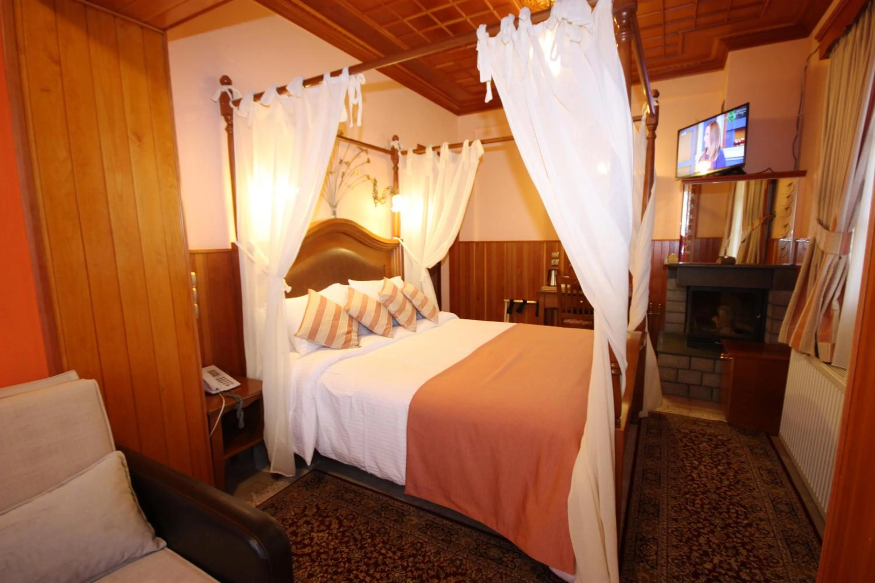 Photo of the whole room, Bed in Archontiko Metsovou Luxury Boutique Spa Hotel