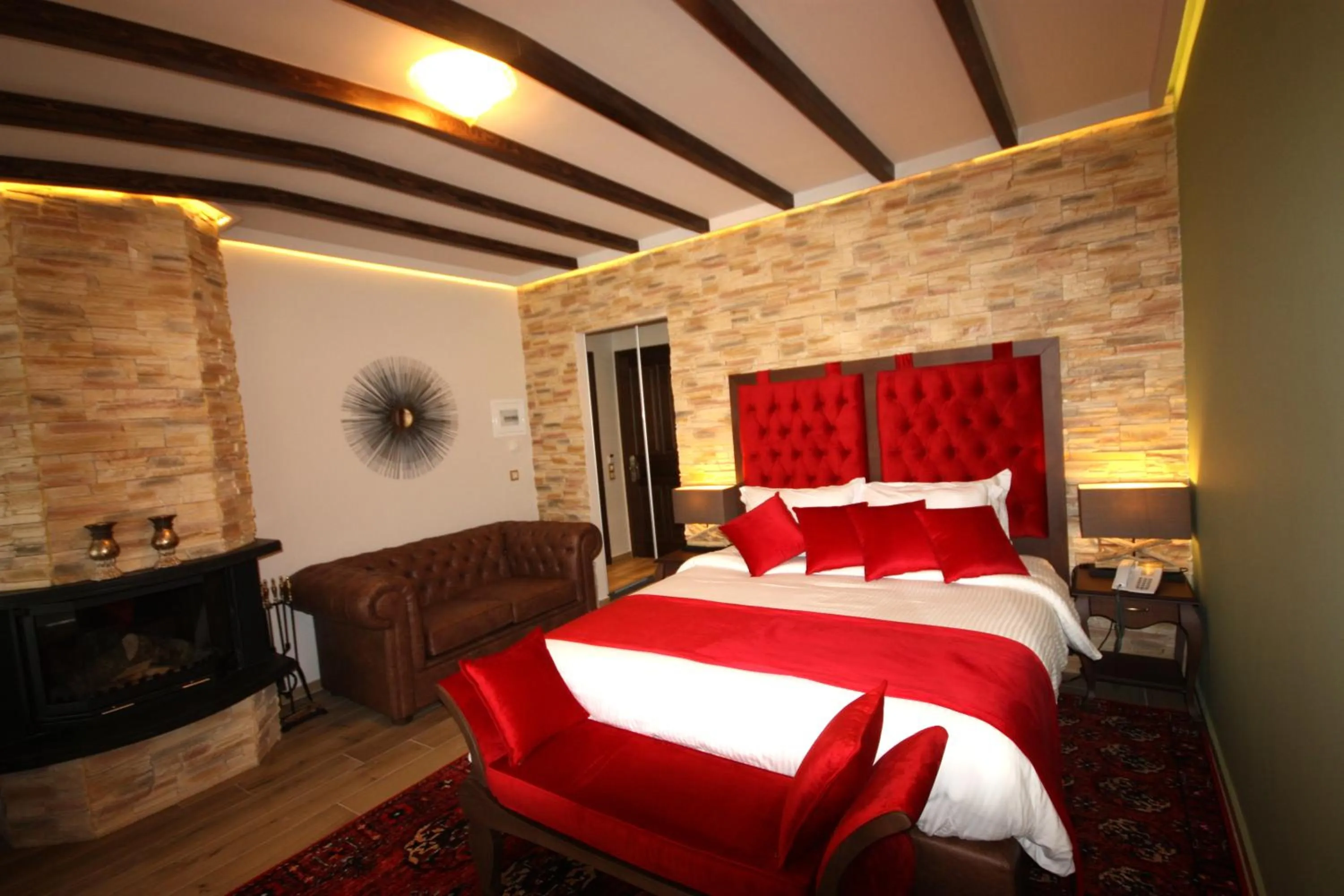 Photo of the whole room, Bed in Archontiko Metsovou Luxury Boutique Spa Hotel