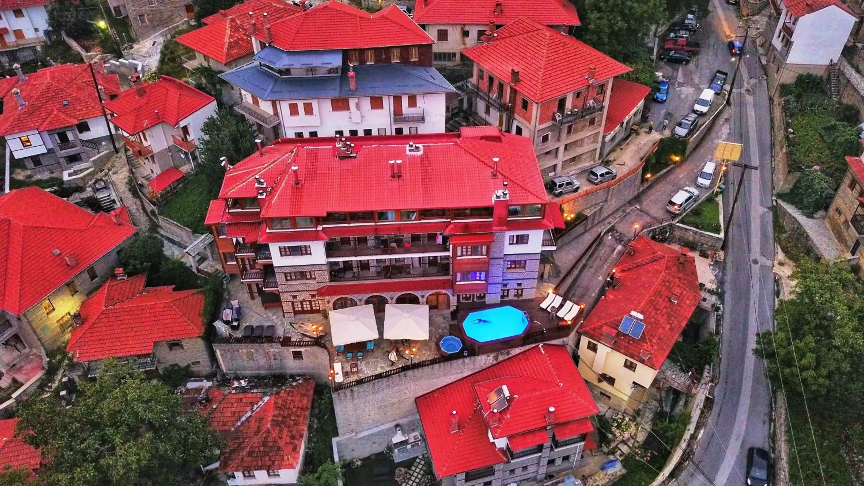 Bird's eye view in Archontiko Metsovou Luxury Boutique Spa Hotel Bird's eye view in Archontiko Metsovou Luxury Boutique Spa Hotel