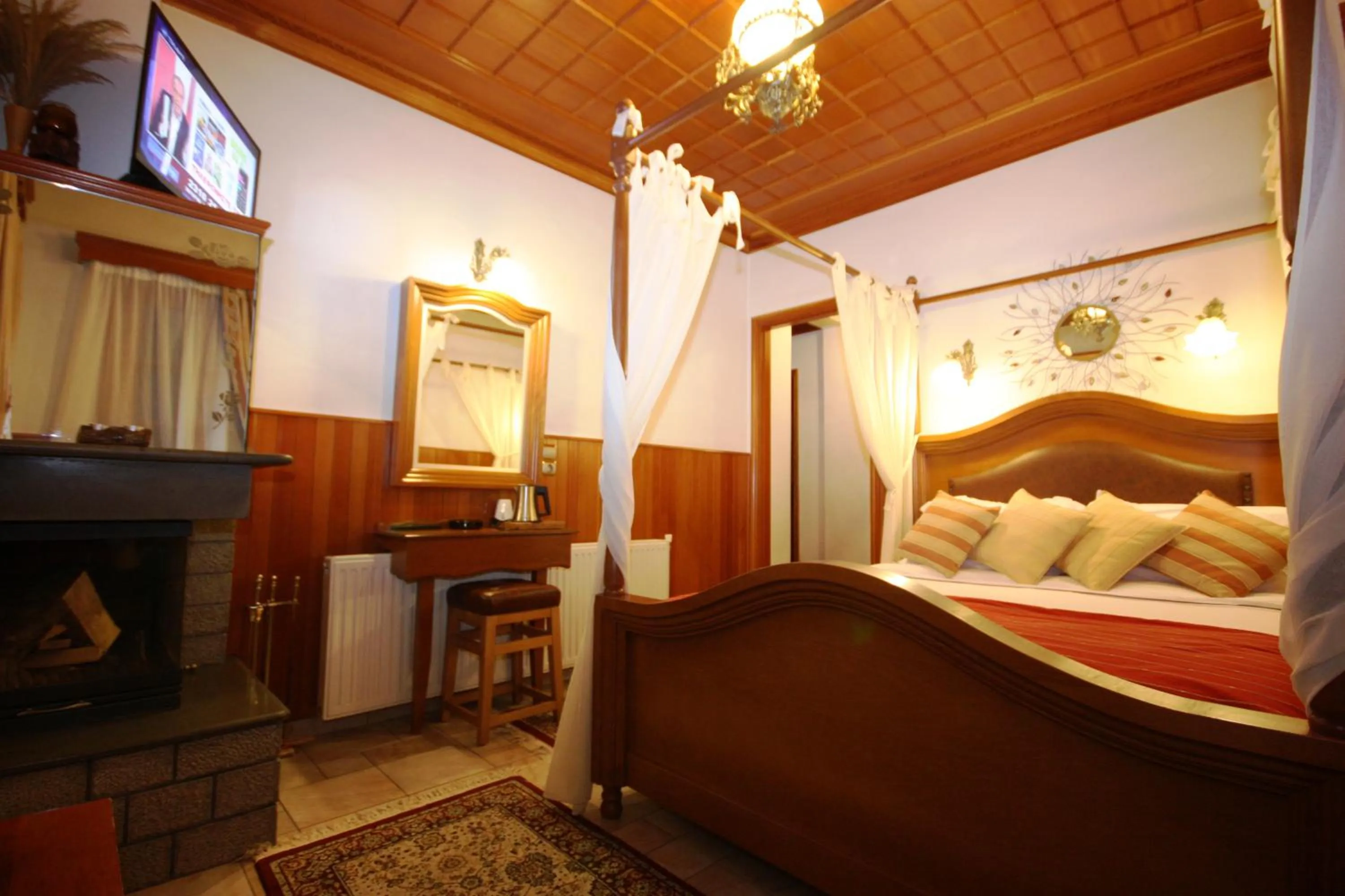 Photo of the whole room, Bed in Archontiko Metsovou Luxury Boutique Spa Hotel