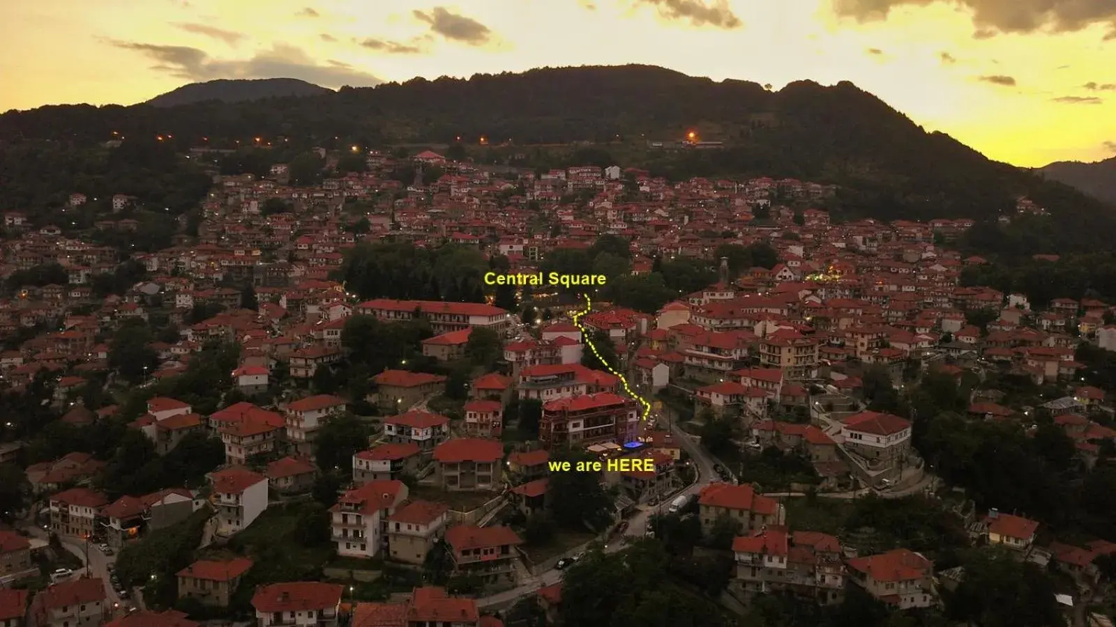 Bird's eye view in Archontiko Metsovou Luxury Boutique Spa Hotel Bird's eye view in Archontiko Metsovou Luxury Boutique Spa Hotel