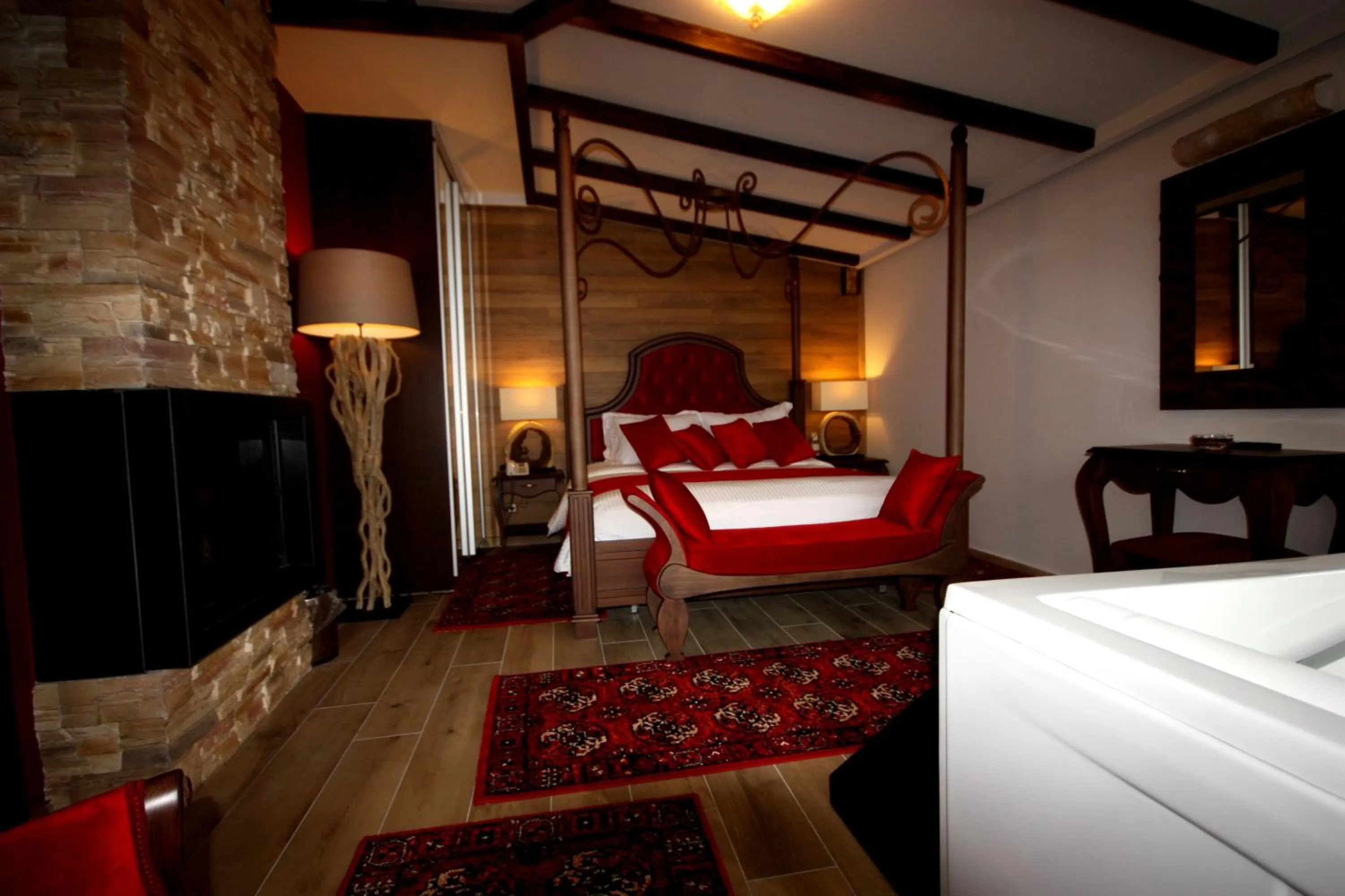 Photo of the whole room, Bed in Archontiko Metsovou Luxury Boutique Spa Hotel