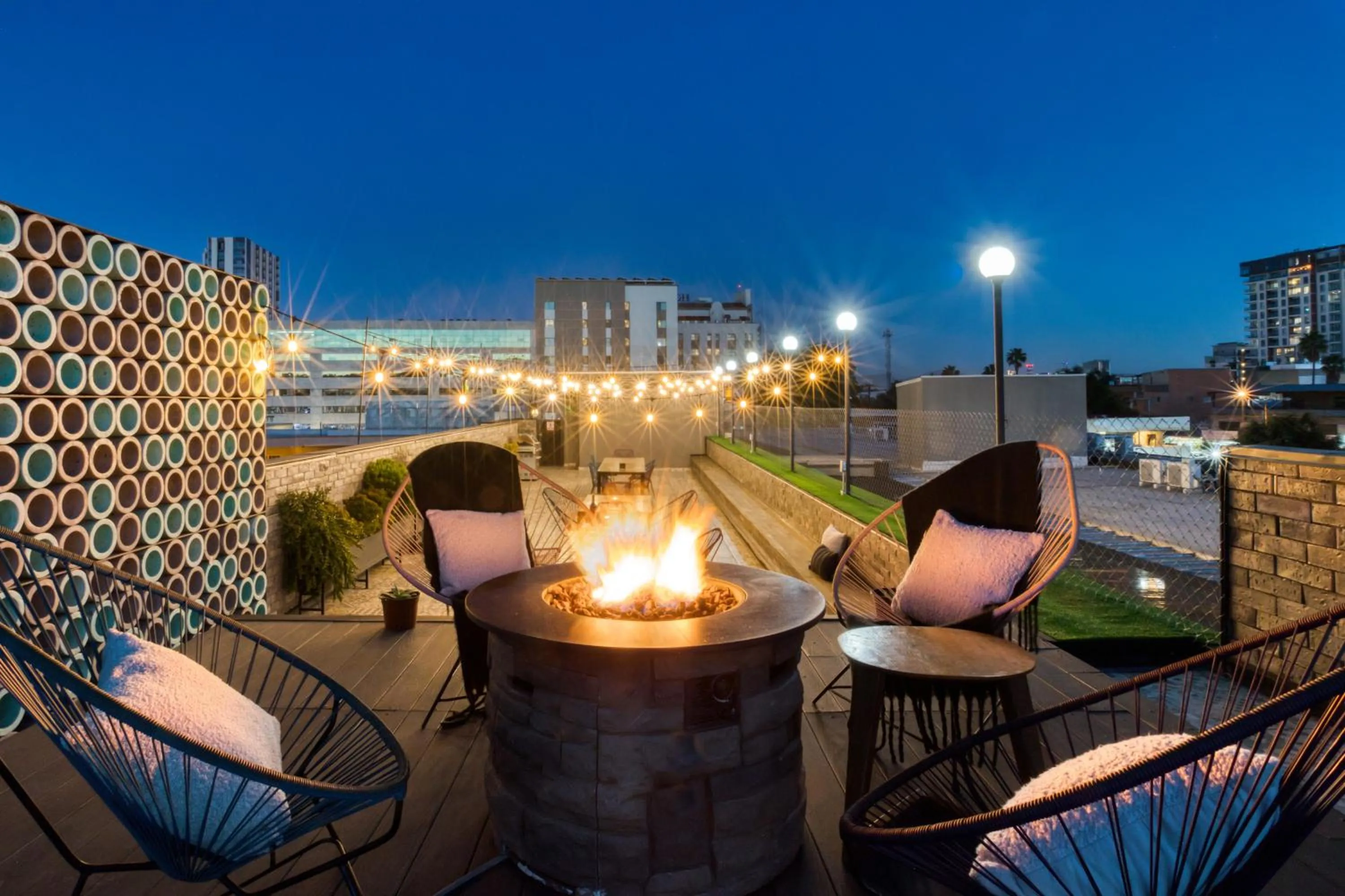 fireplace in Comfort Suites Tijuana