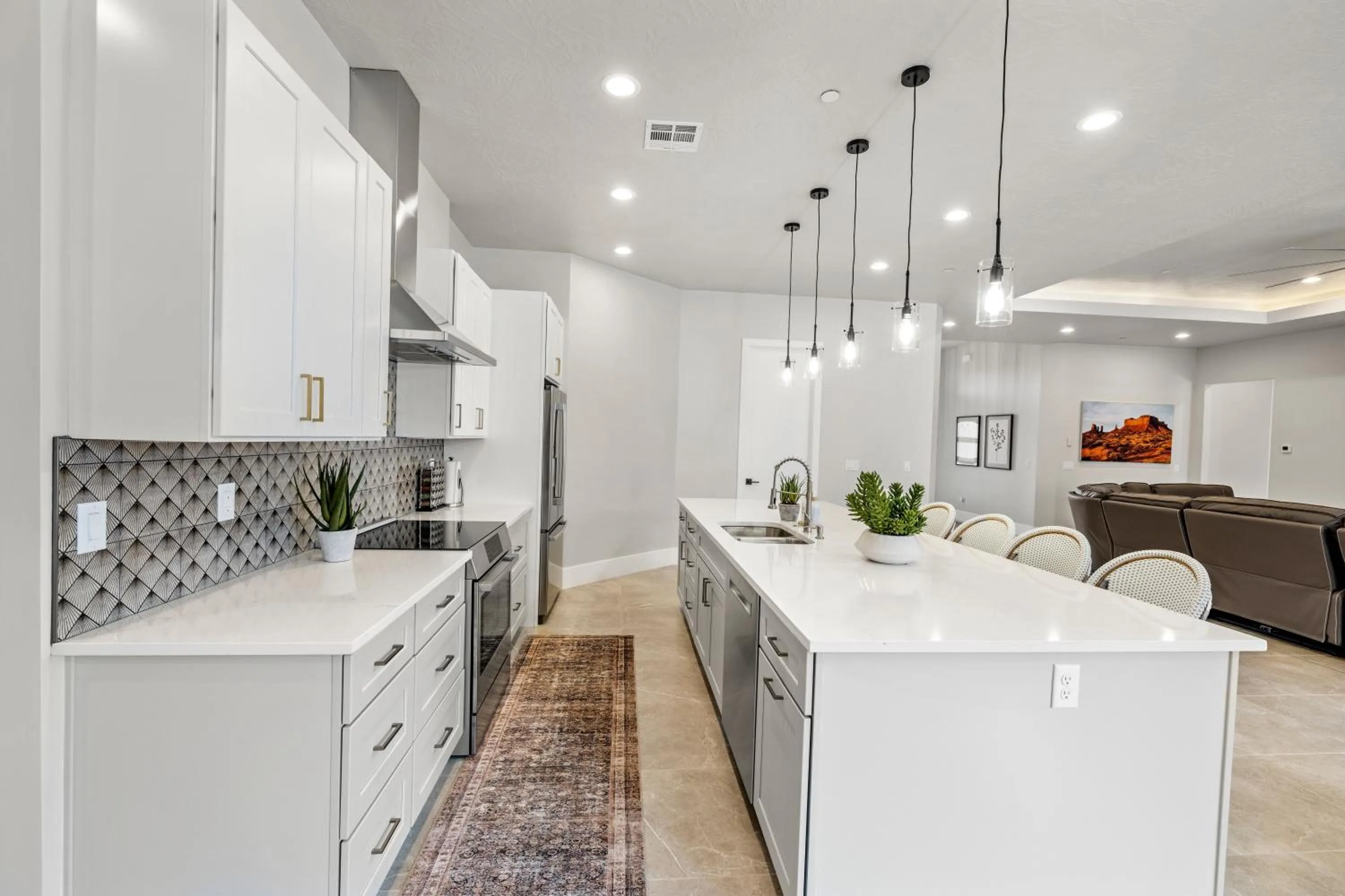 Kitchen or kitchenette in Modern Desert Oasis Lux Home w Pool and Spa