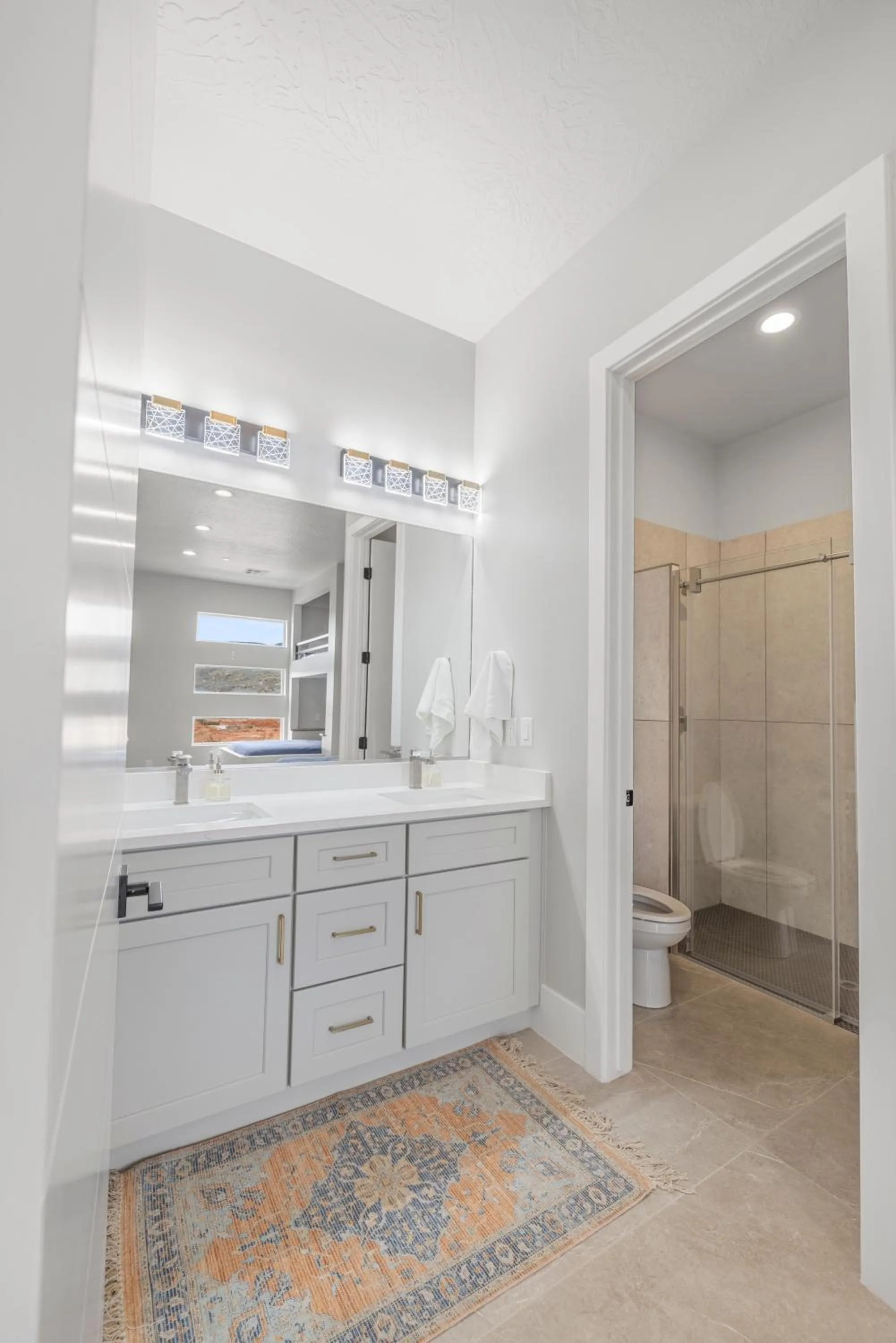 Shower in Modern Desert Oasis Lux Home w Pool and Spa