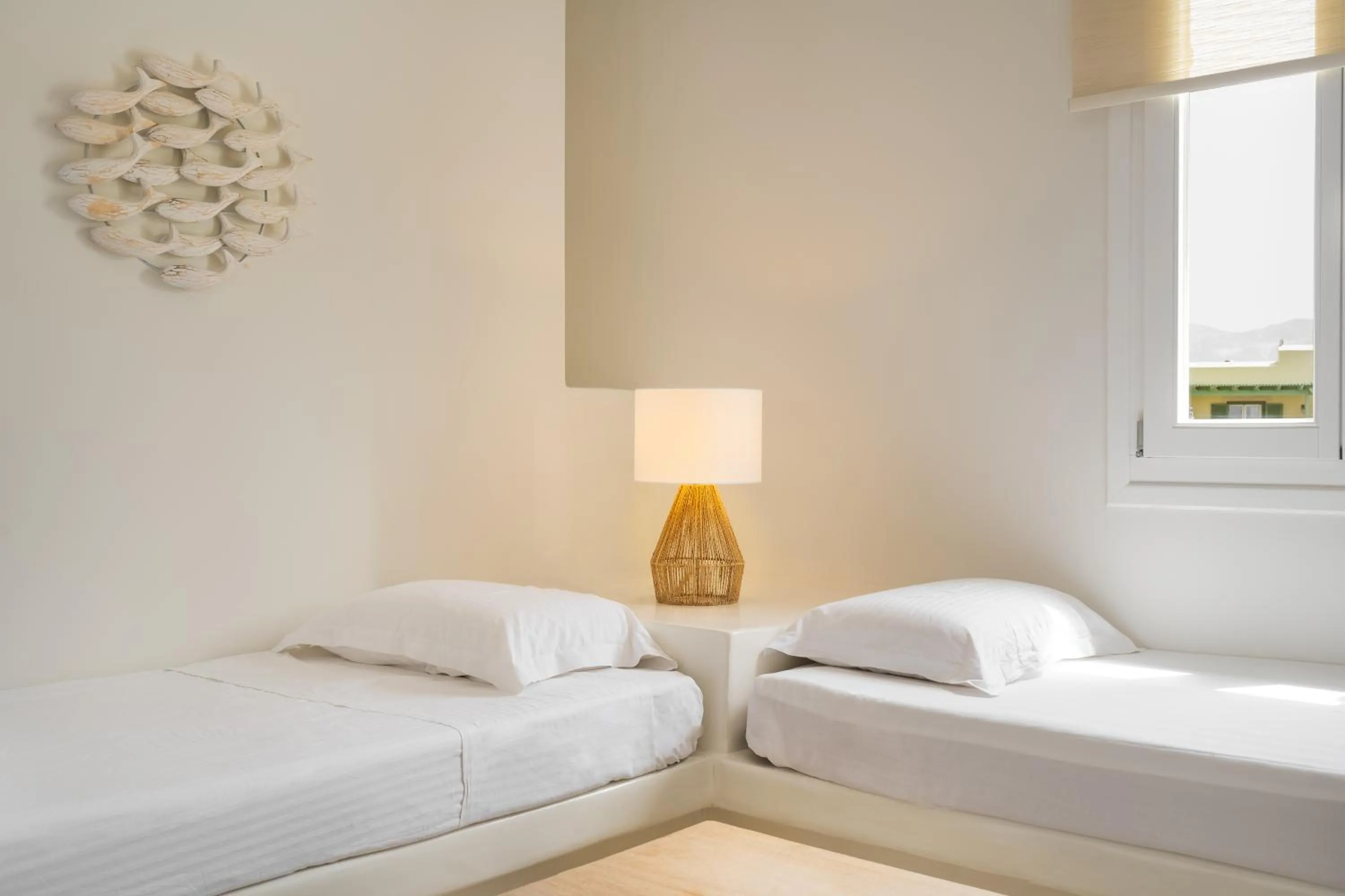 Bed in Finikas Hotel
