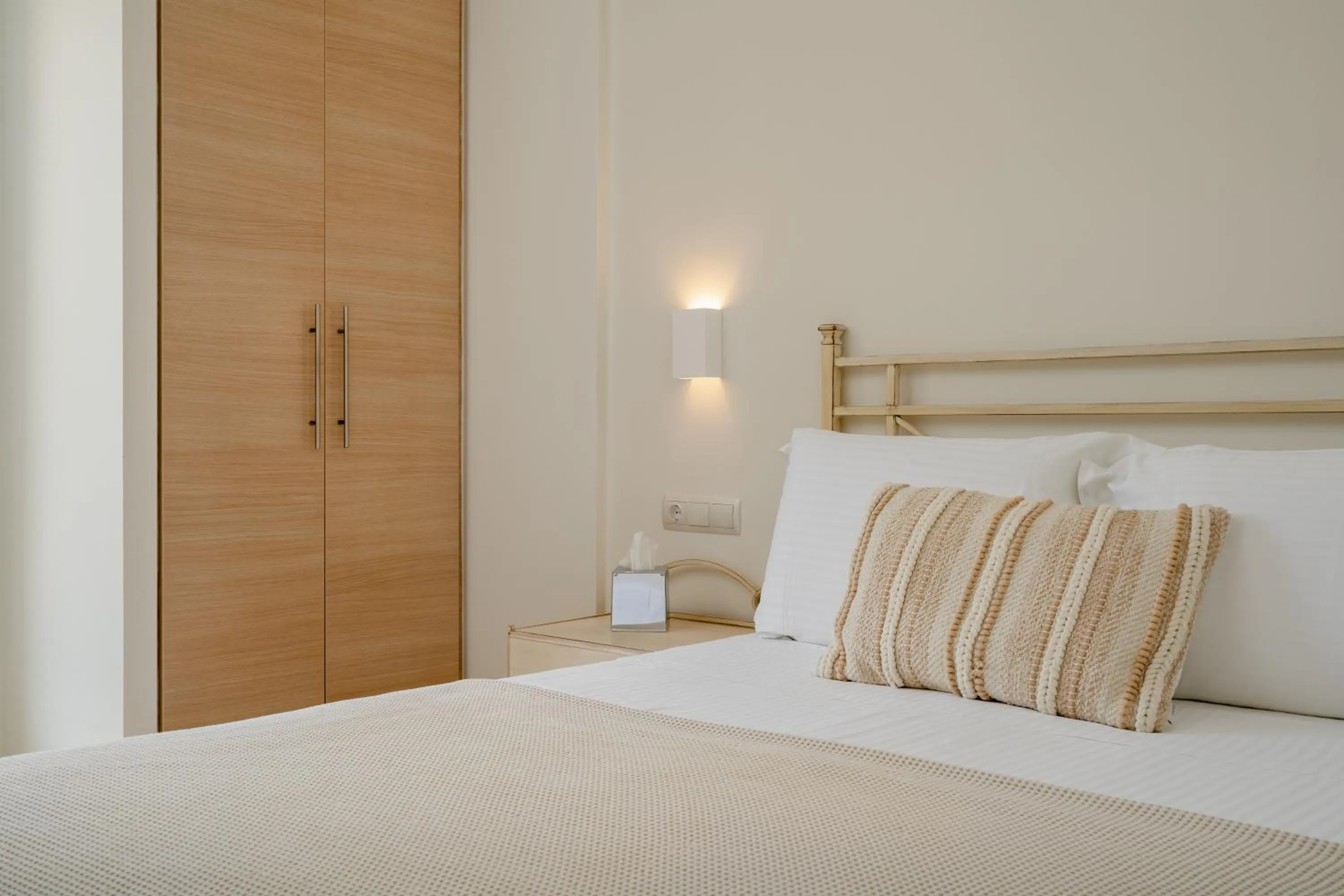 Bed in Finikas Hotel