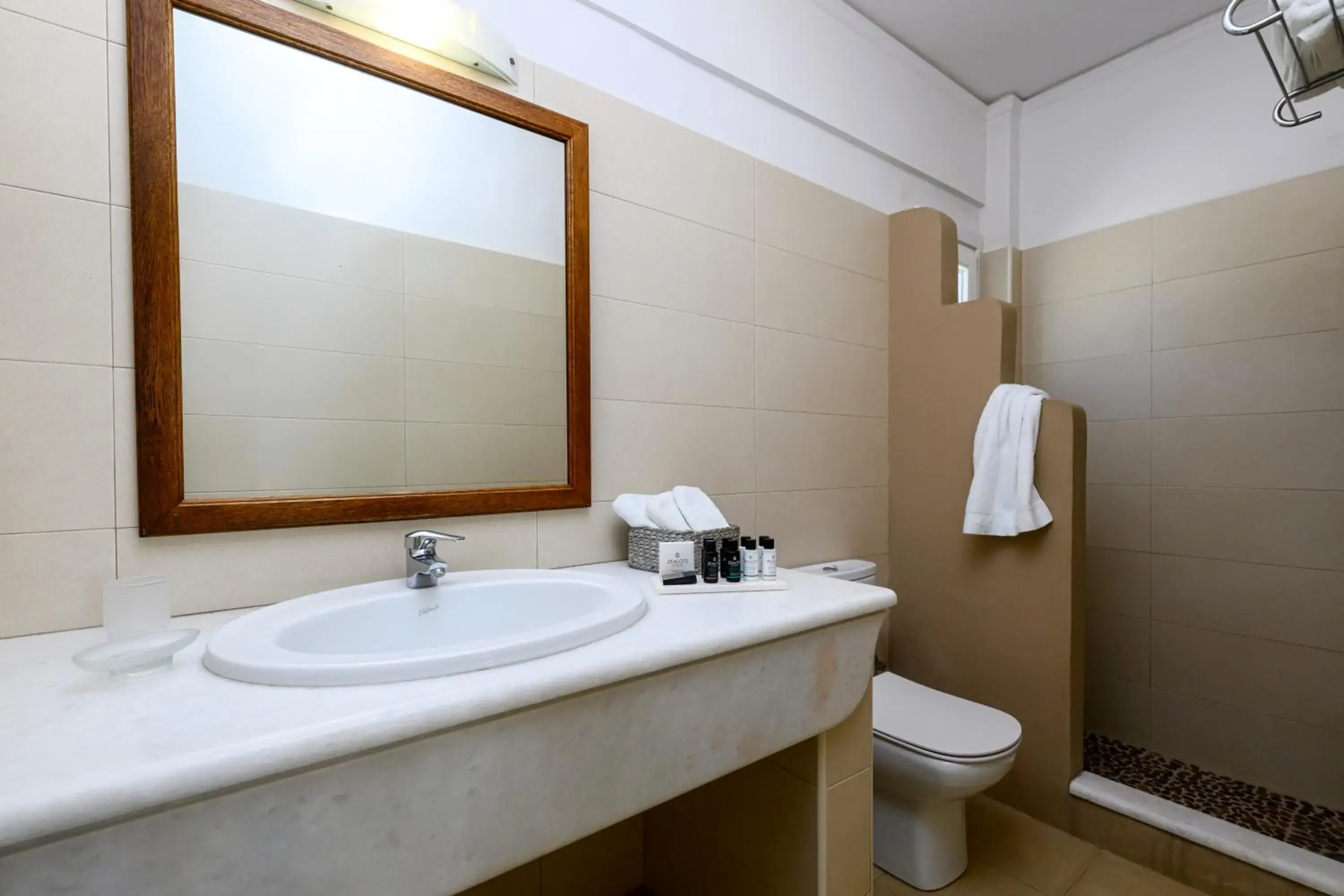 Bathroom in Finikas Hotel Bathroom in Finikas Hotel