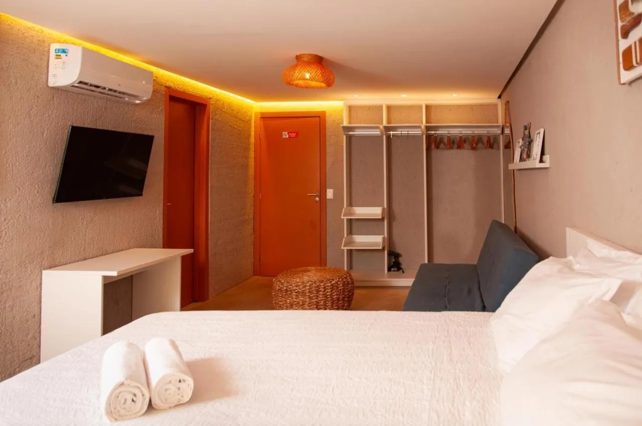 Bed in Temporada Areia e Mar Triplex com piscina privativa e área gourmet a 250m da Praia do Patacho