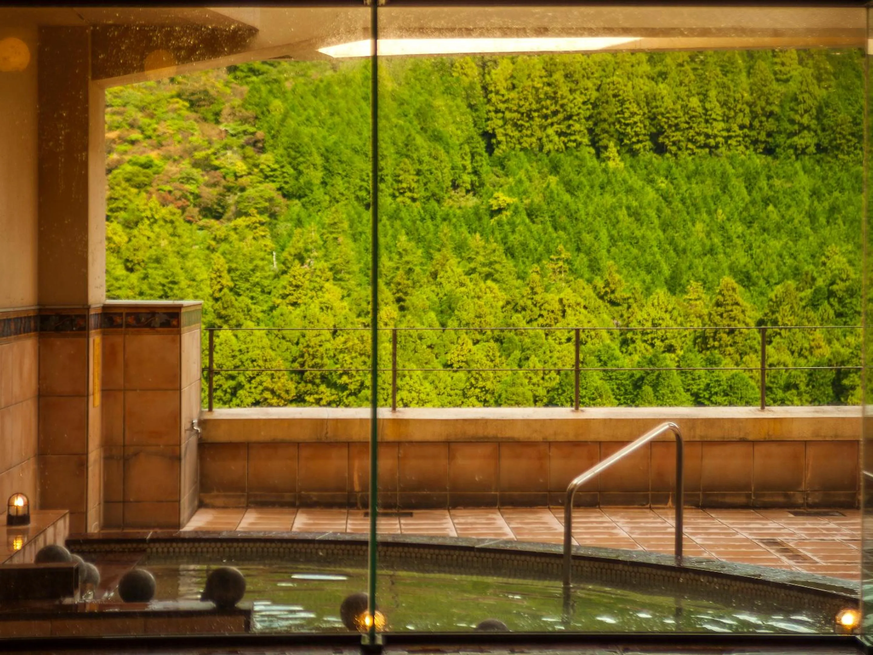 Hot Spring Bath in Ooedo Onsen Monogatari Unzen Toyokan