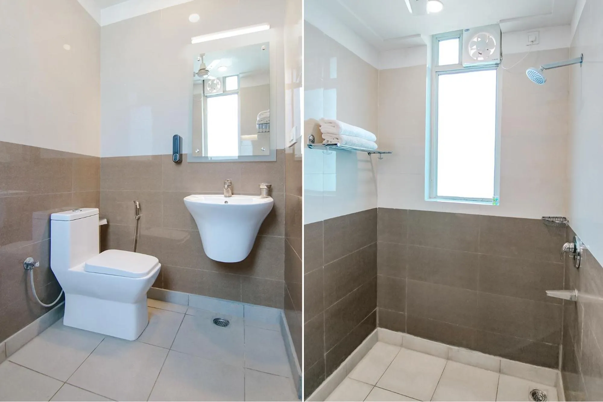 Toilet in Hotel Leaf 9 INN, Cyber City near Ambience Mall