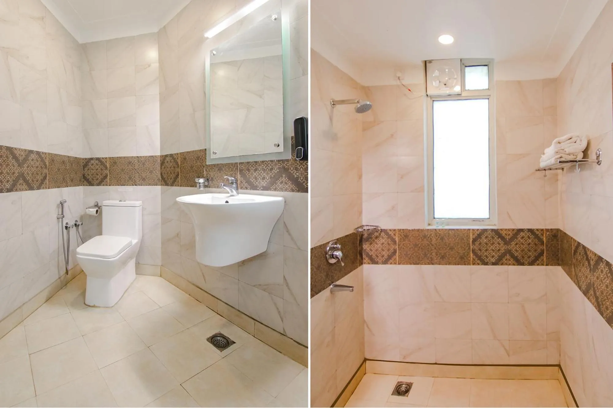 Shower in Hotel Leaf 9 INN, Cyber City near Ambience Mall