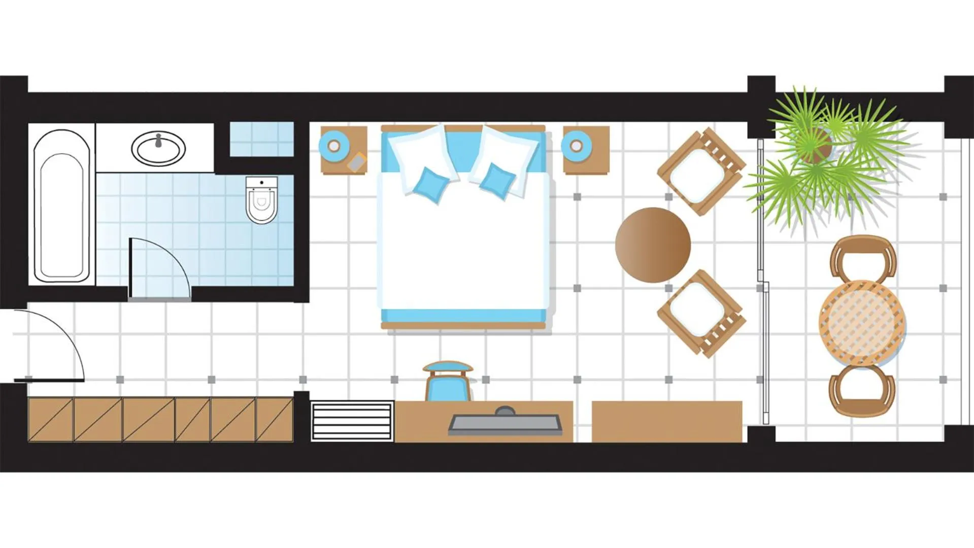 Floor plan in Grecotel La Riviera at Riviera Olympia & Aqua Park