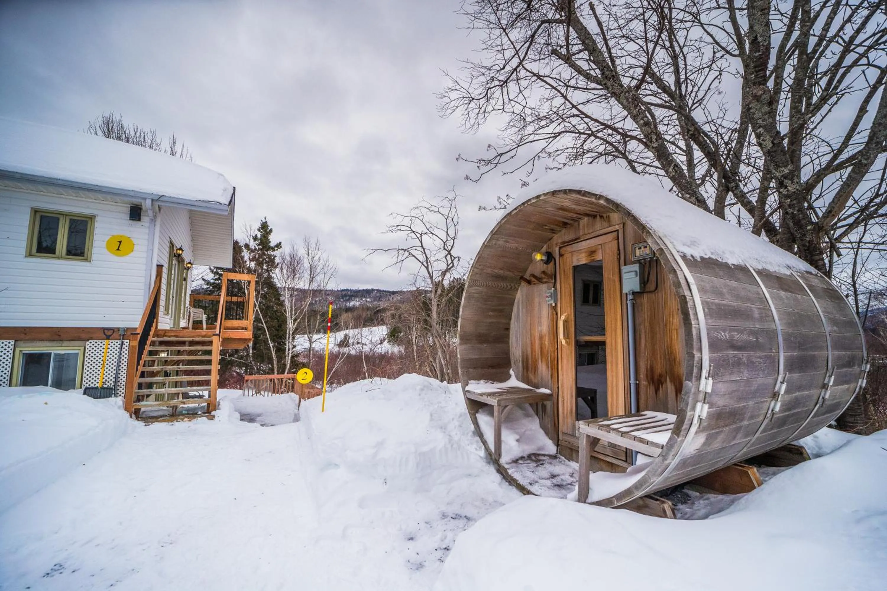 Sauna in Chalets les chanterelles de Forillon