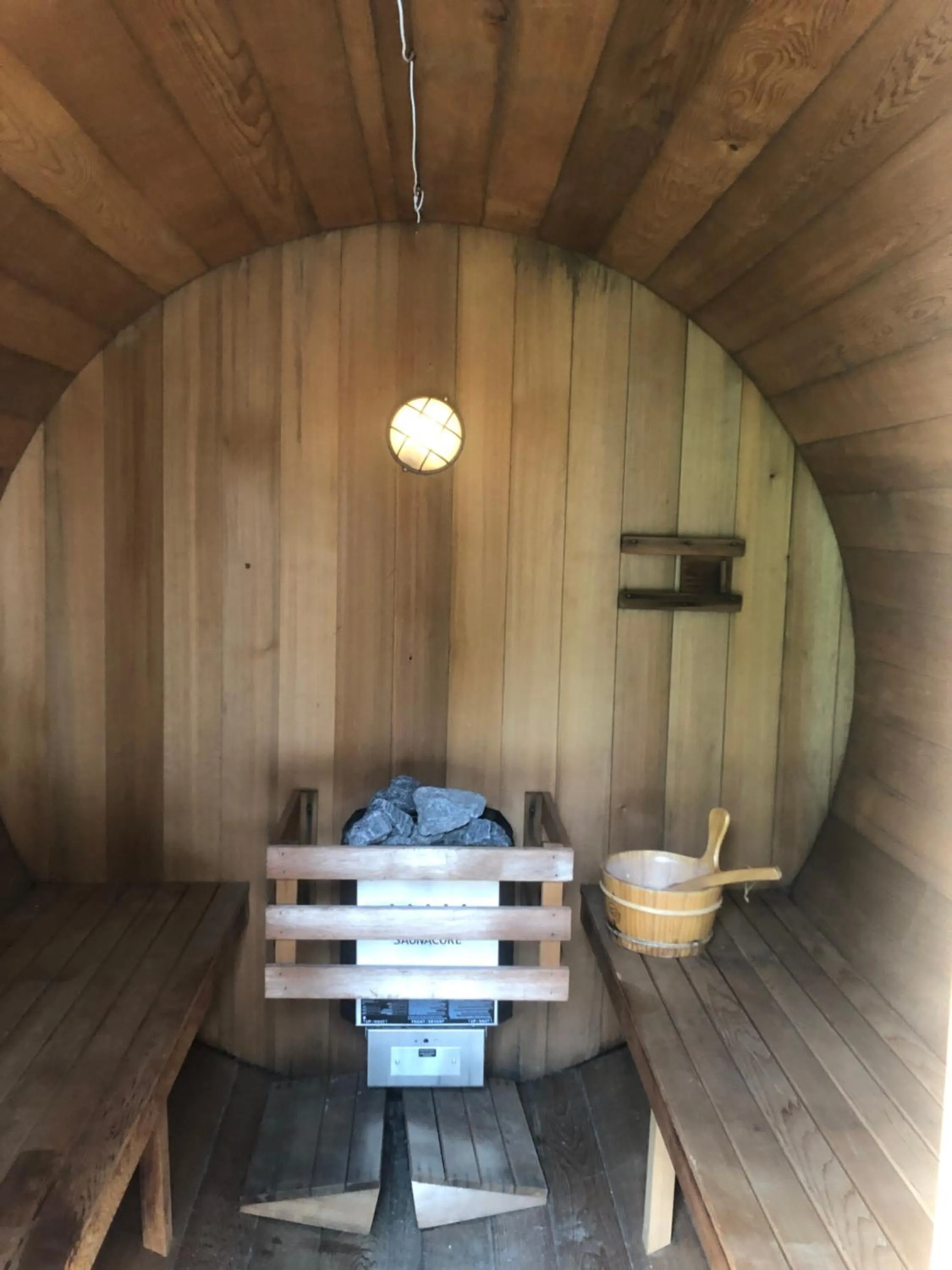 Sauna in Chalets les chanterelles de Forillon