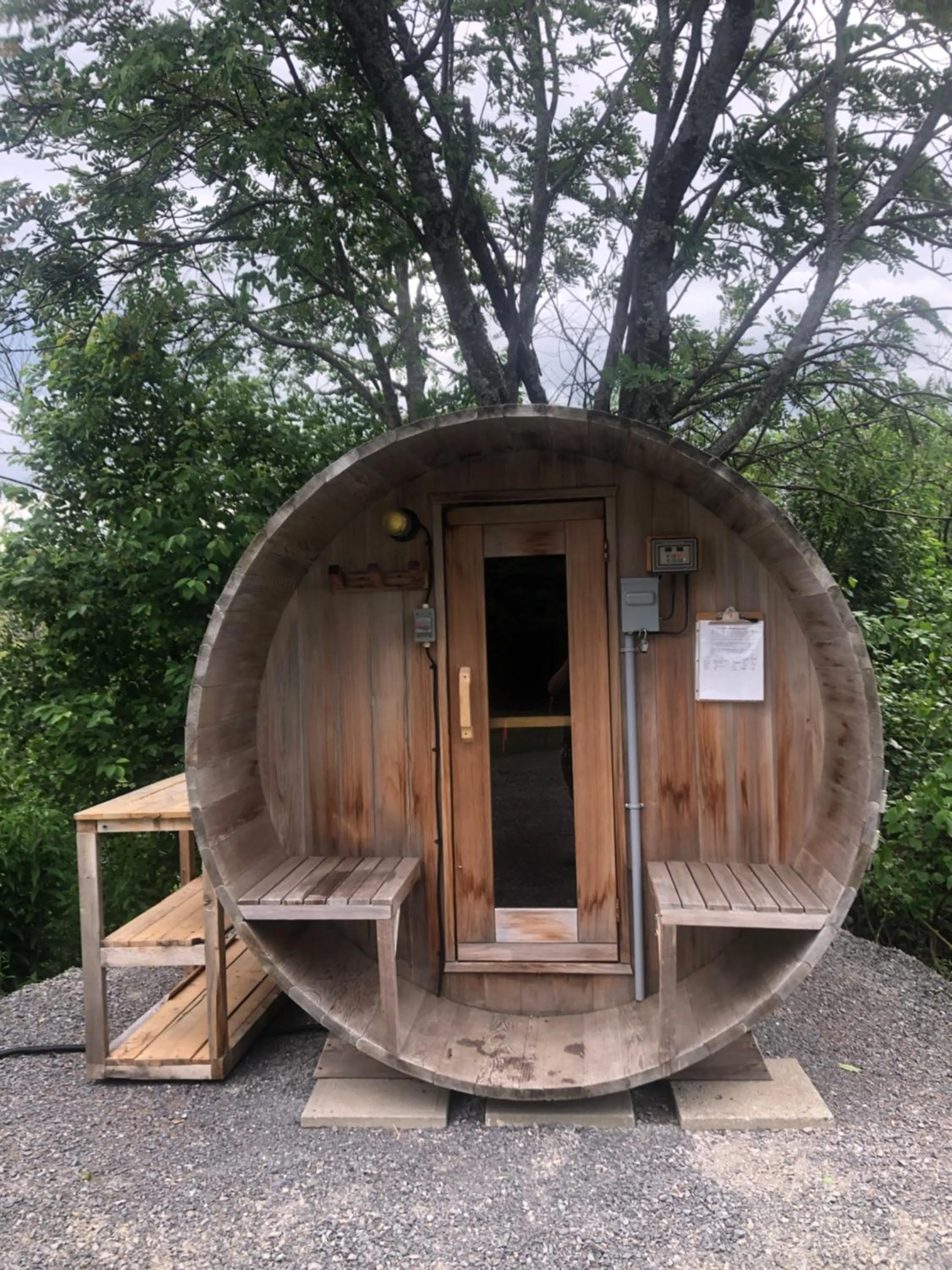 Sauna in Chalets les chanterelles de Forillon