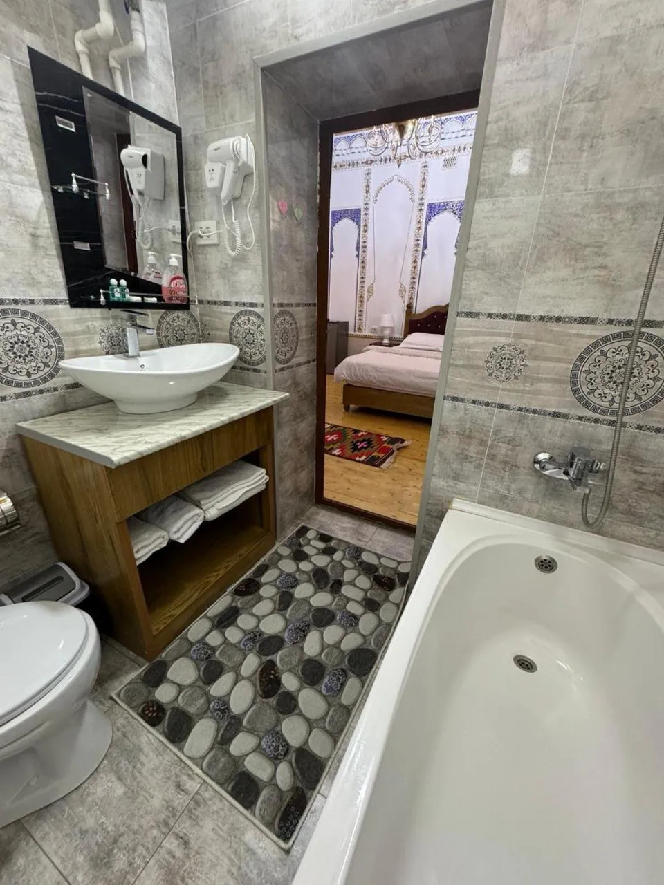 Bathroom in Central Asia Hotel