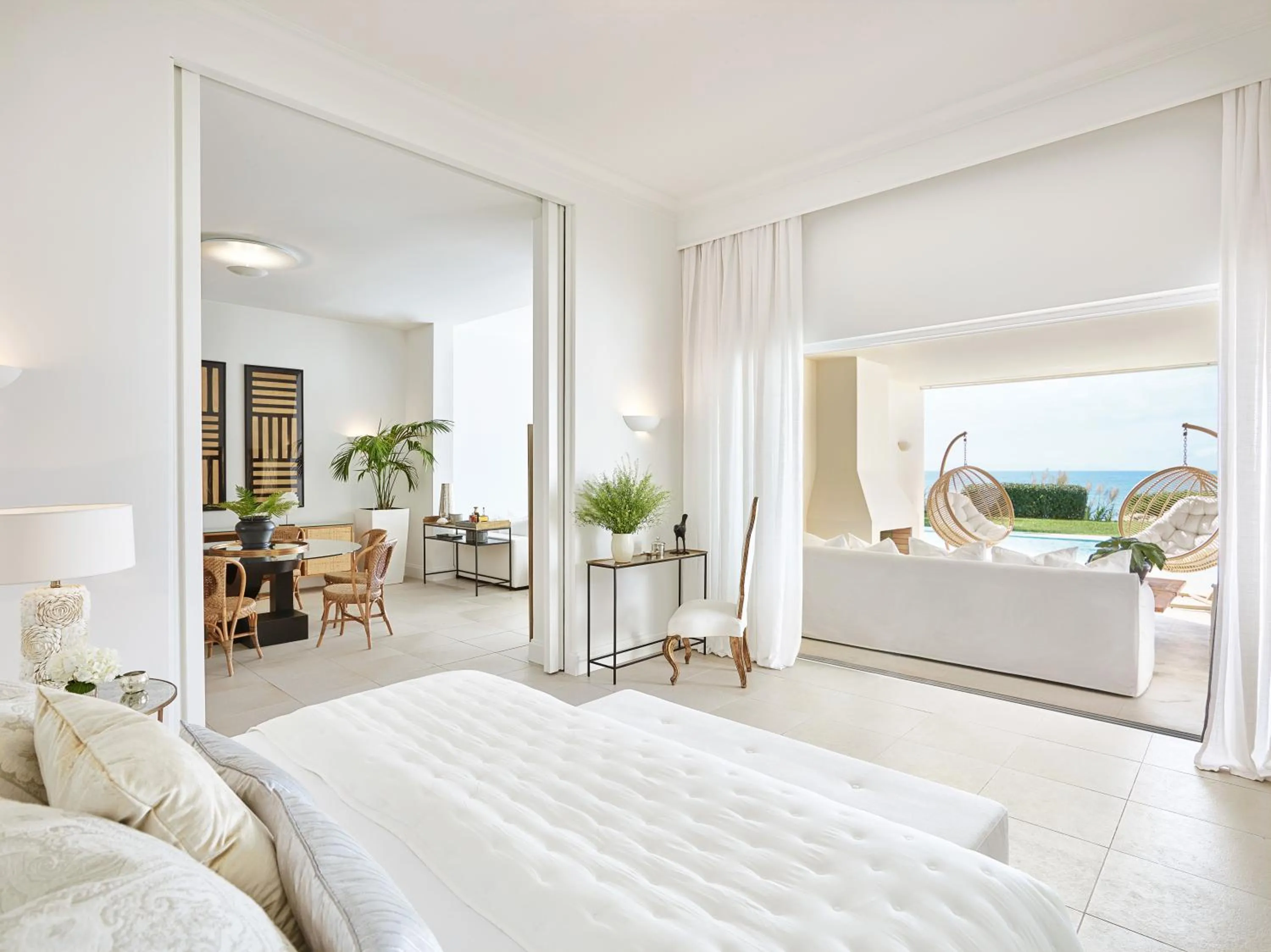 Bed in Mandola Rosa at Riviera Olympia, A Grecotel Resort to Live