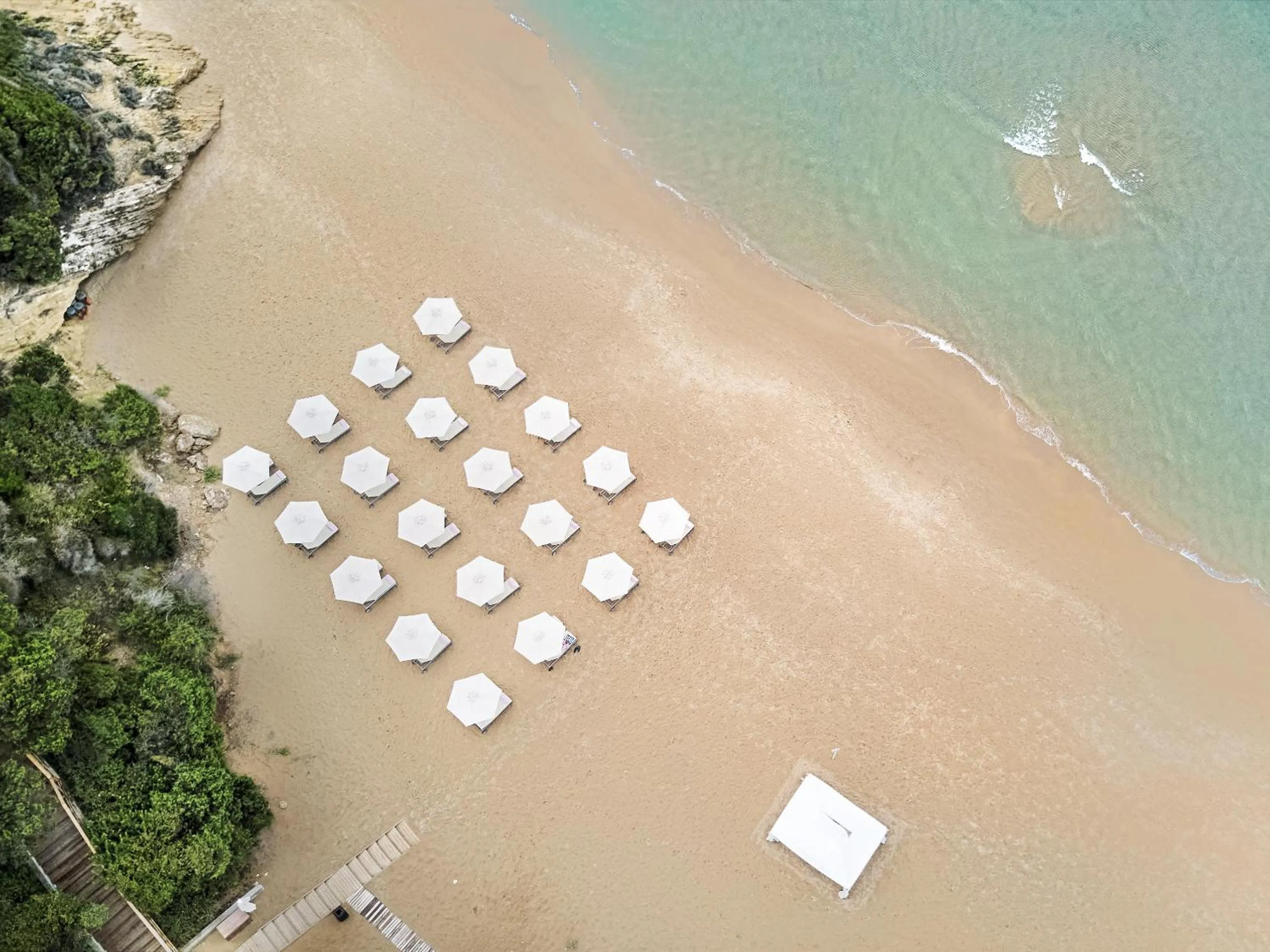 Beach in Mandola Rosa at Riviera Olympia, A Grecotel Resort to Live