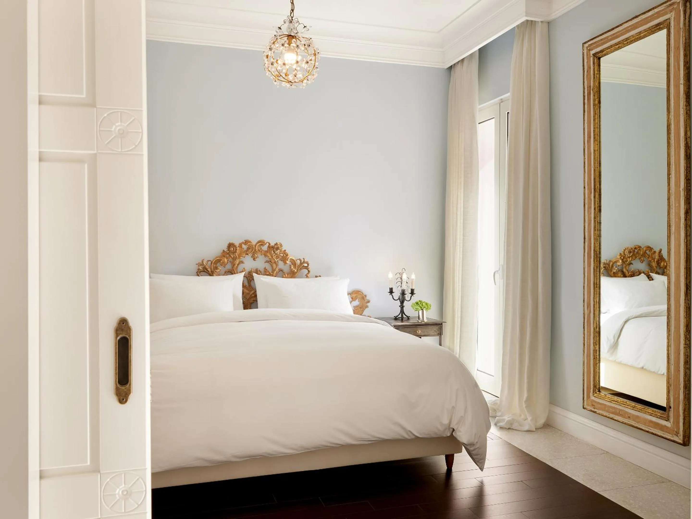 Bed in Mandola Rosa at Riviera Olympia, A Grecotel Resort to Live