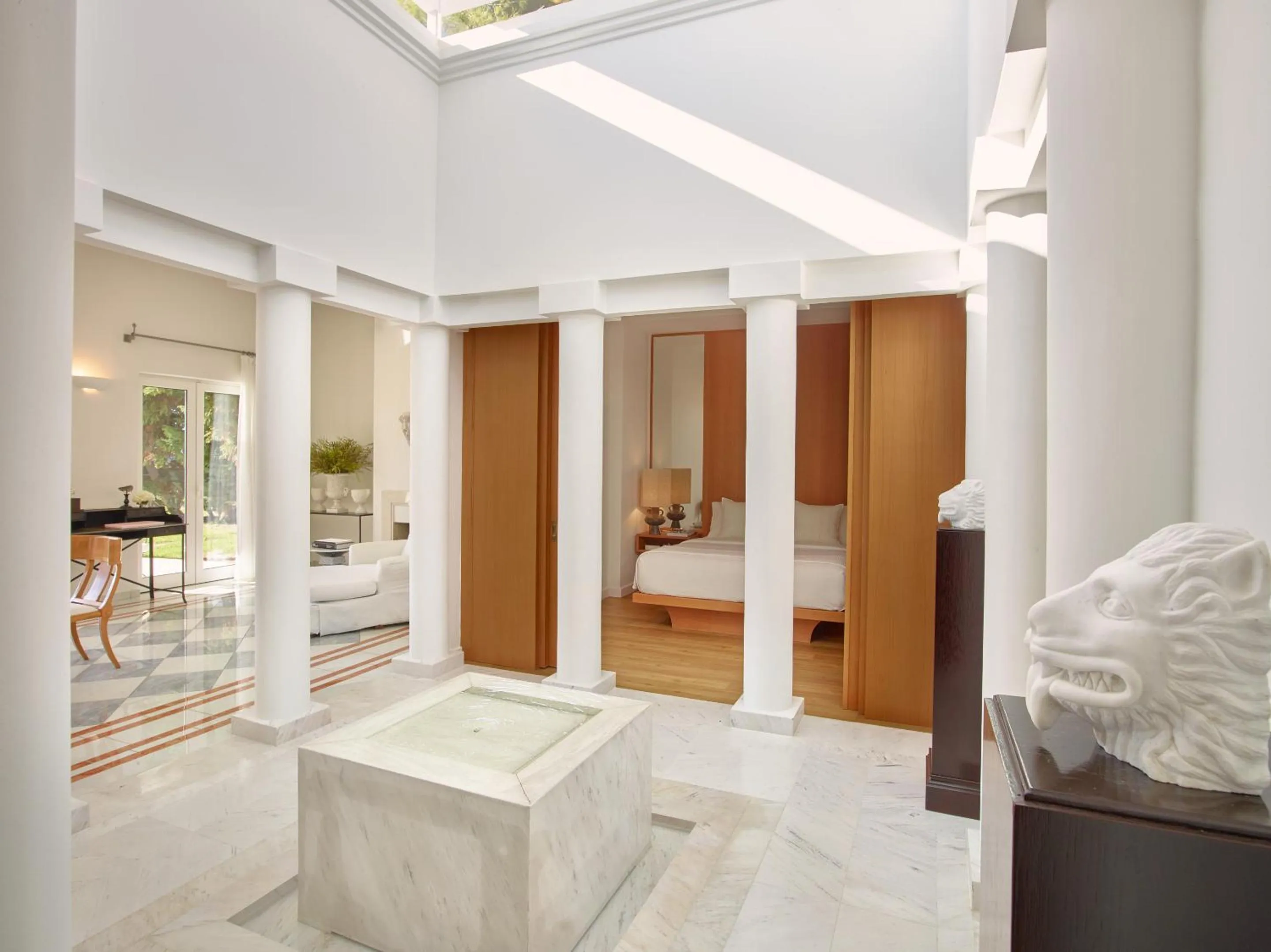 Bed in Mandola Rosa at Riviera Olympia, A Grecotel Resort to Live