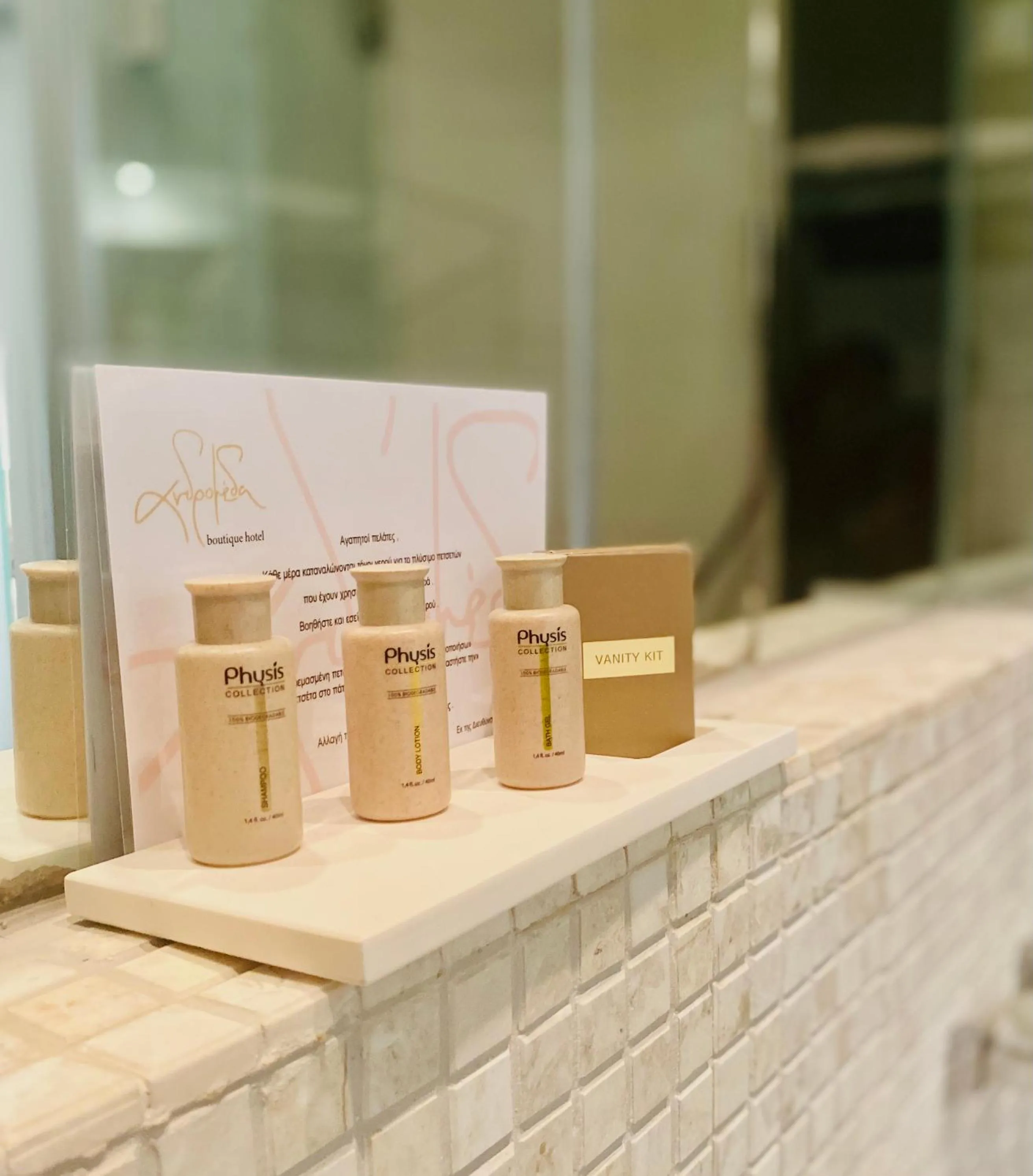 Shower in Andromeda Boutique Hotel