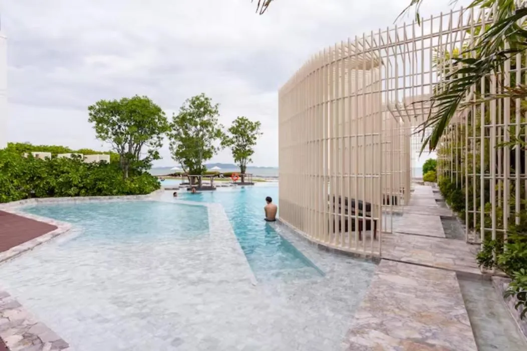 Swimming pool in Family Suite Sea view 2Bedroom at Veranda Residence Pattaya