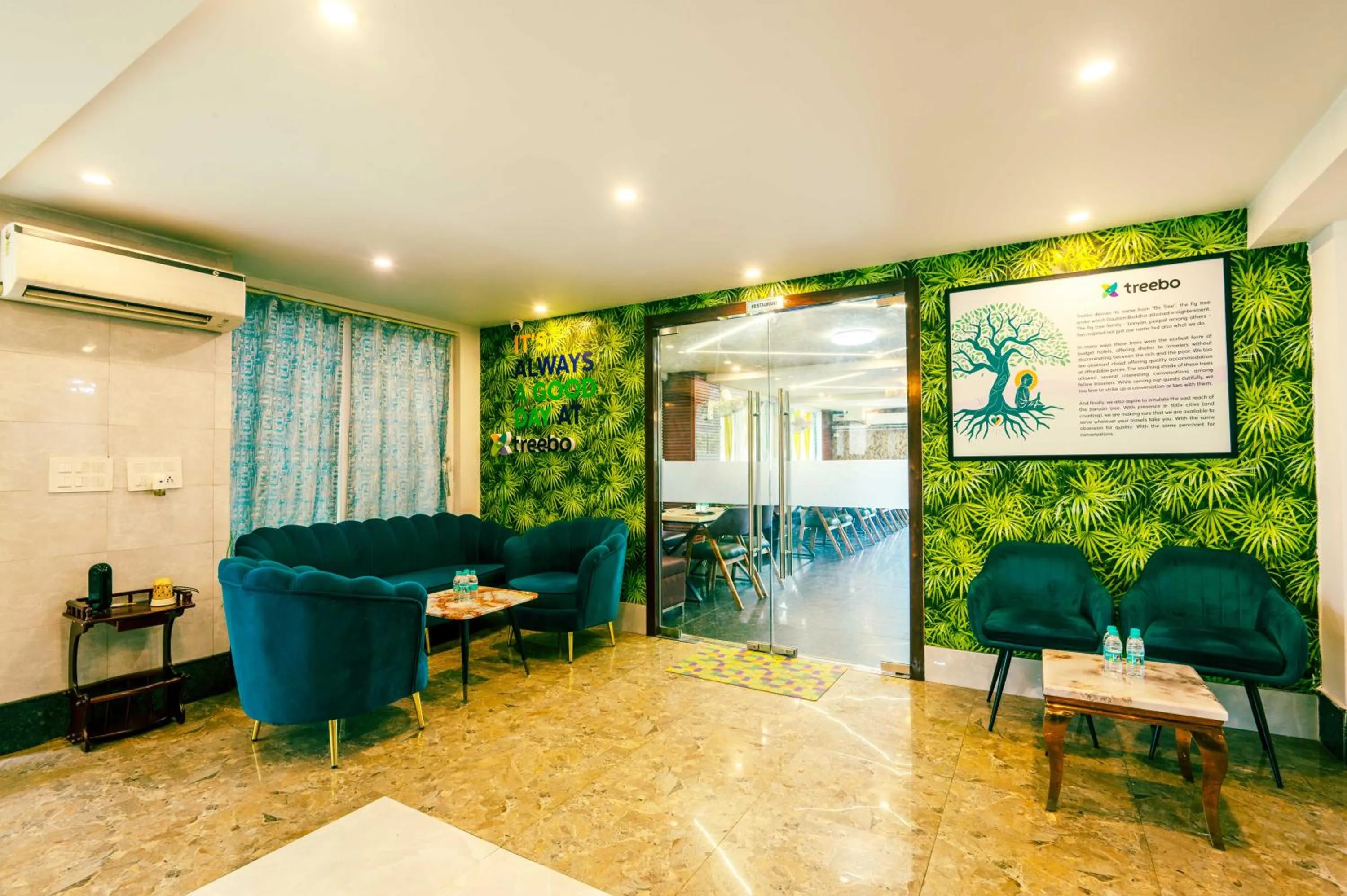 Seating area in Treebo Sunny Feast