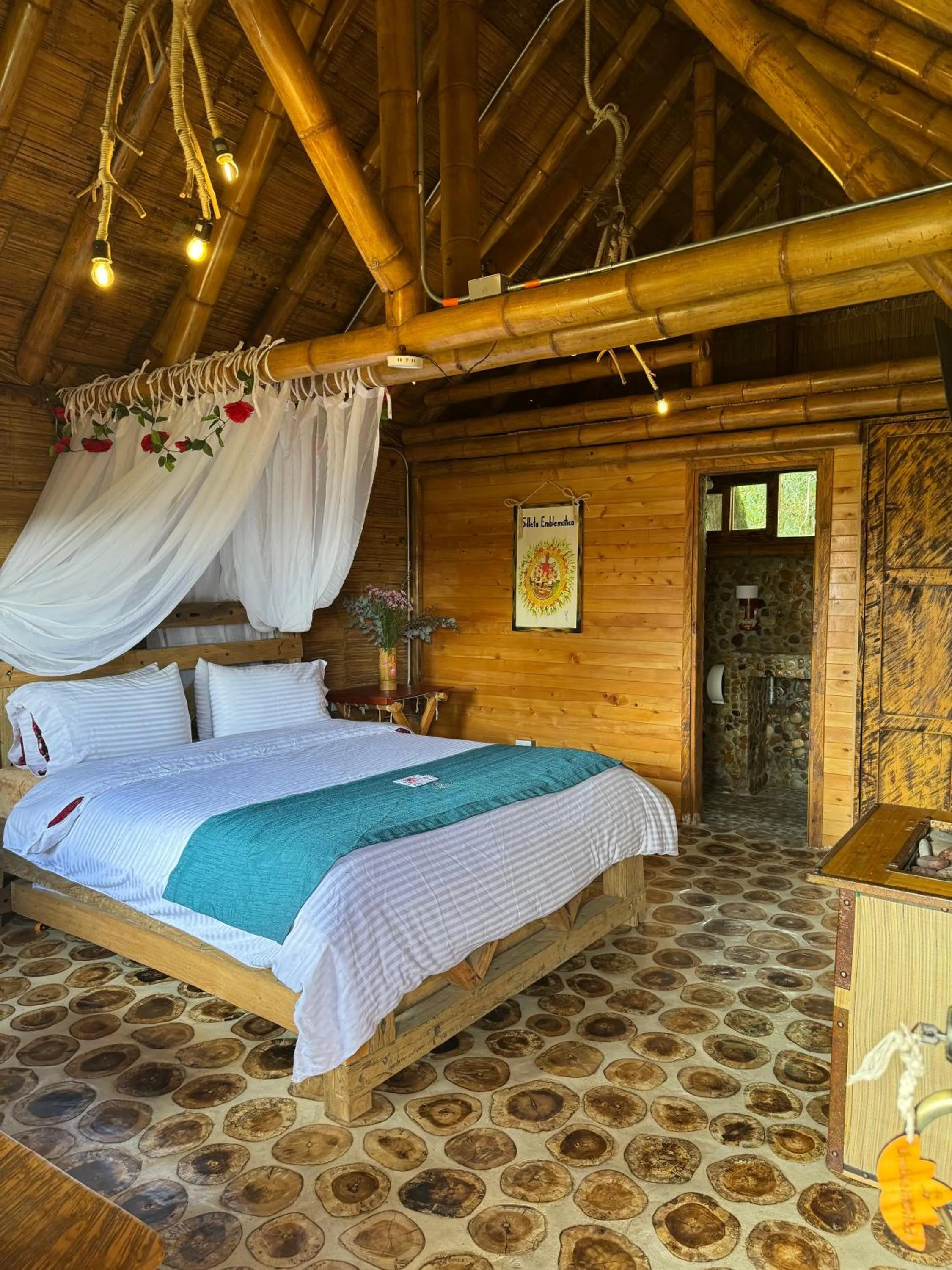 Bed in Jardin de los Silleteros Agro Parque Hotel