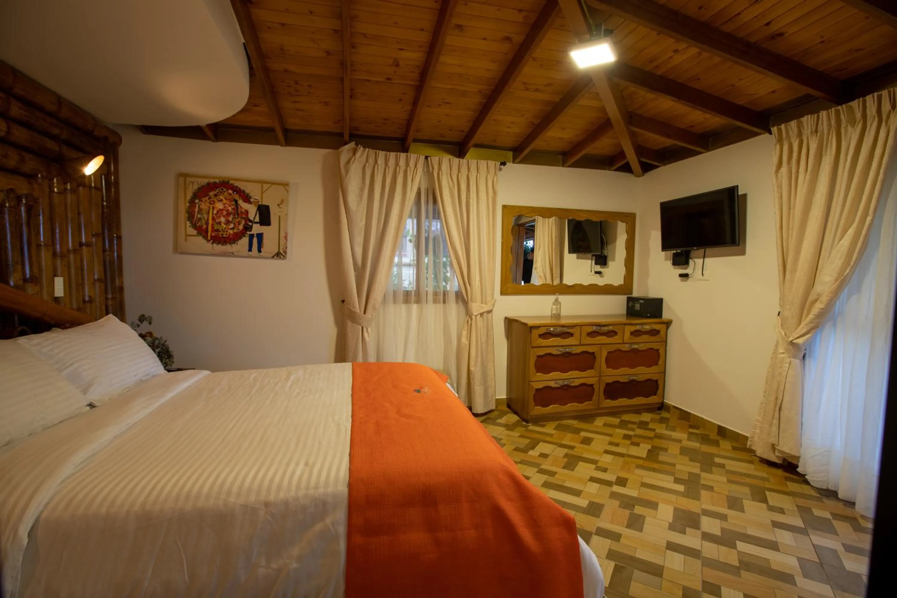 Bed in Jardin de los Silleteros Agro Parque Hotel