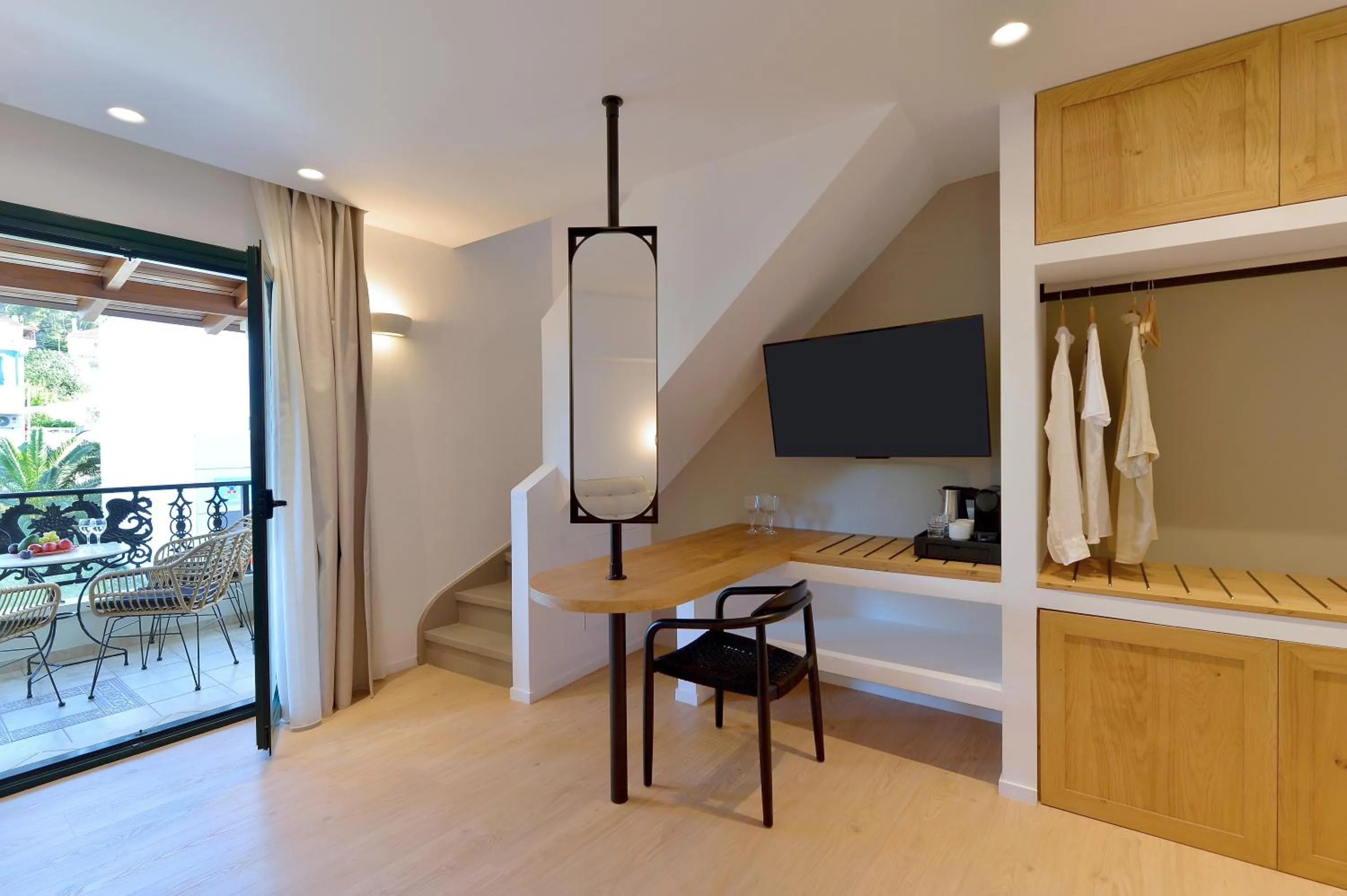 Balcony/Terrace in Aktaion Beach Boutique Hotel & Spa