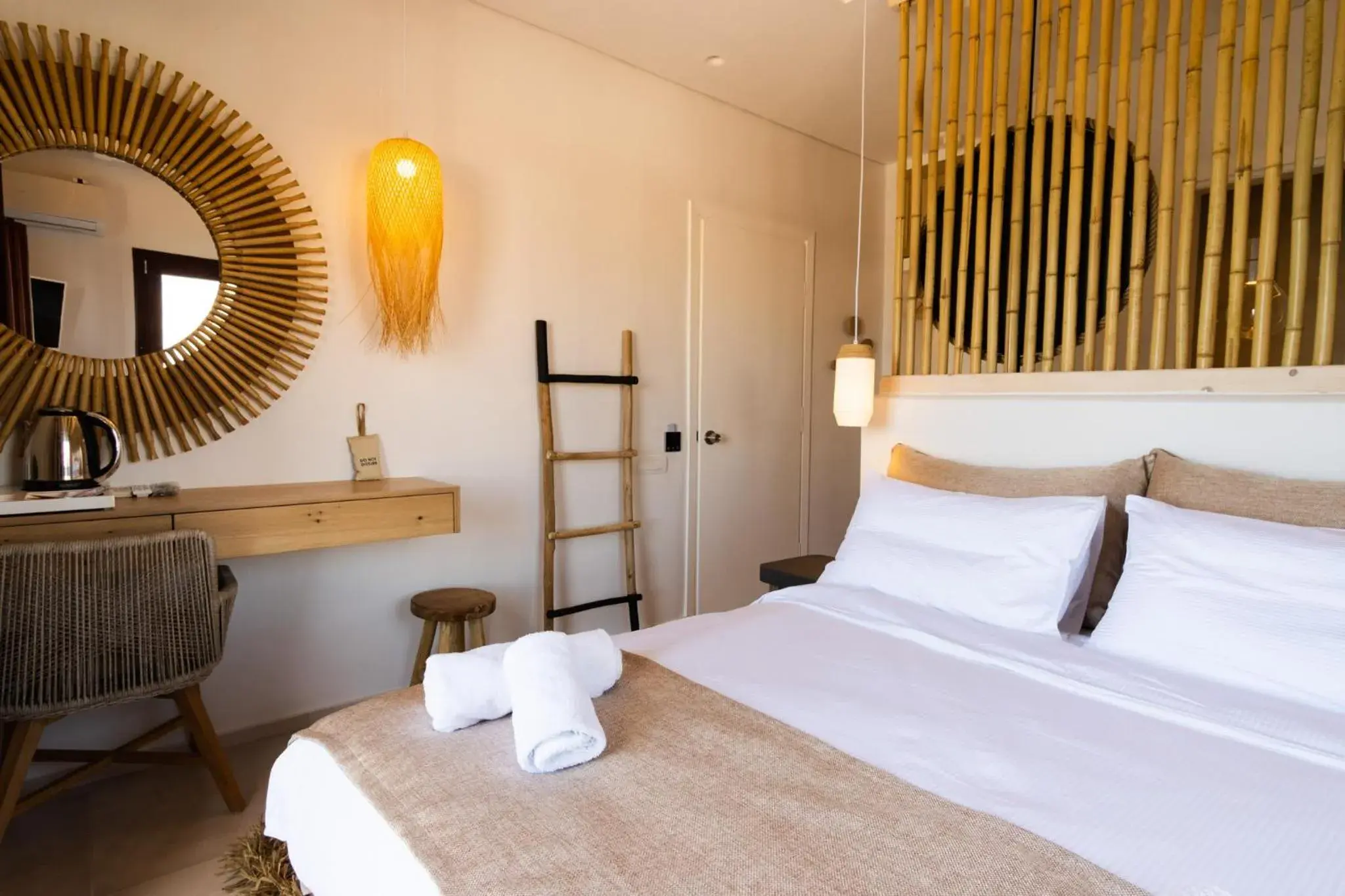 Decorative detail, Bed in Aktaion Beach Boutique Hotel & Spa Decorative detail, Bed in Aktaion Beach Boutique Hotel & Spa