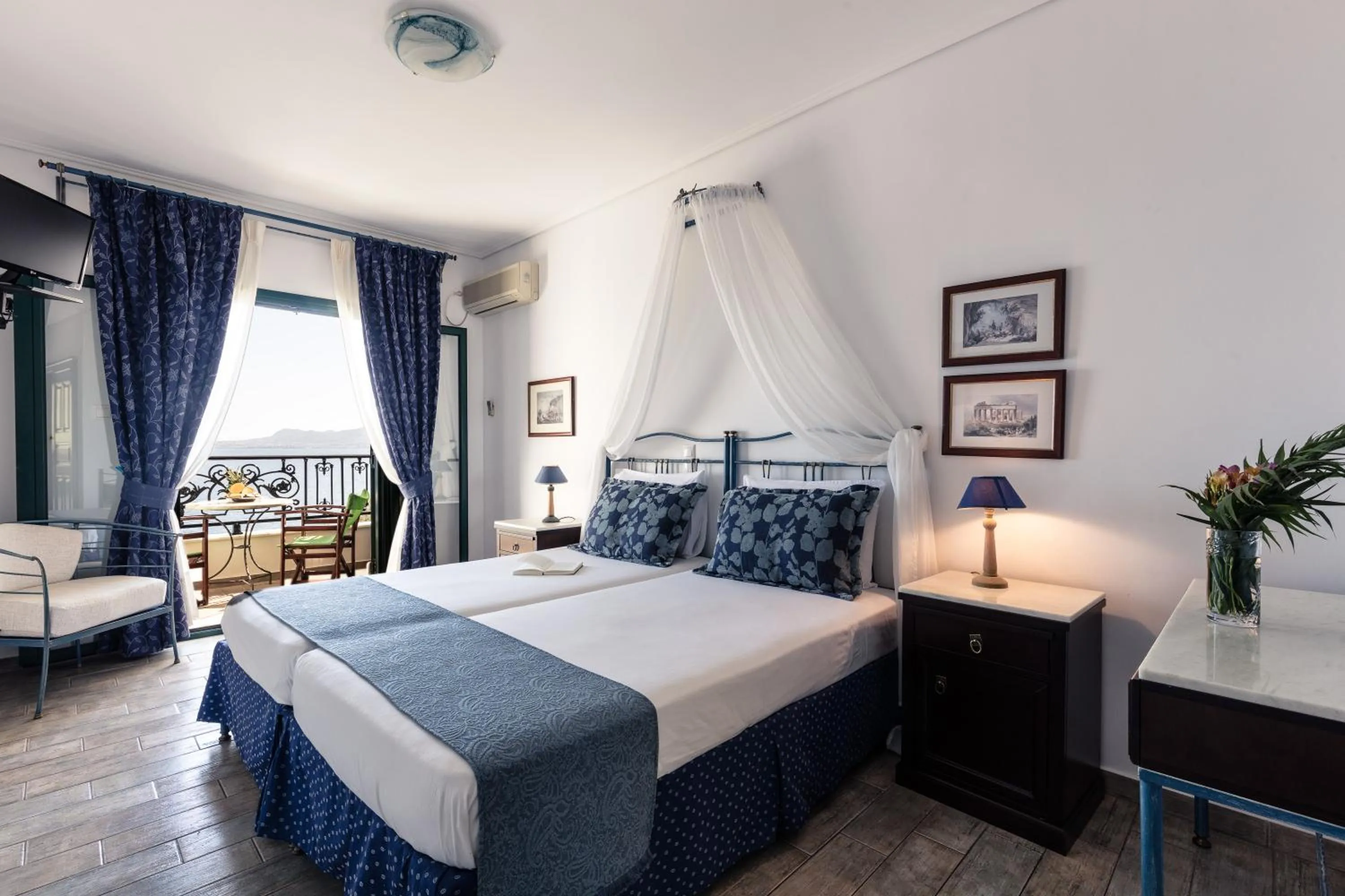 Bed in Dionysos Hotel