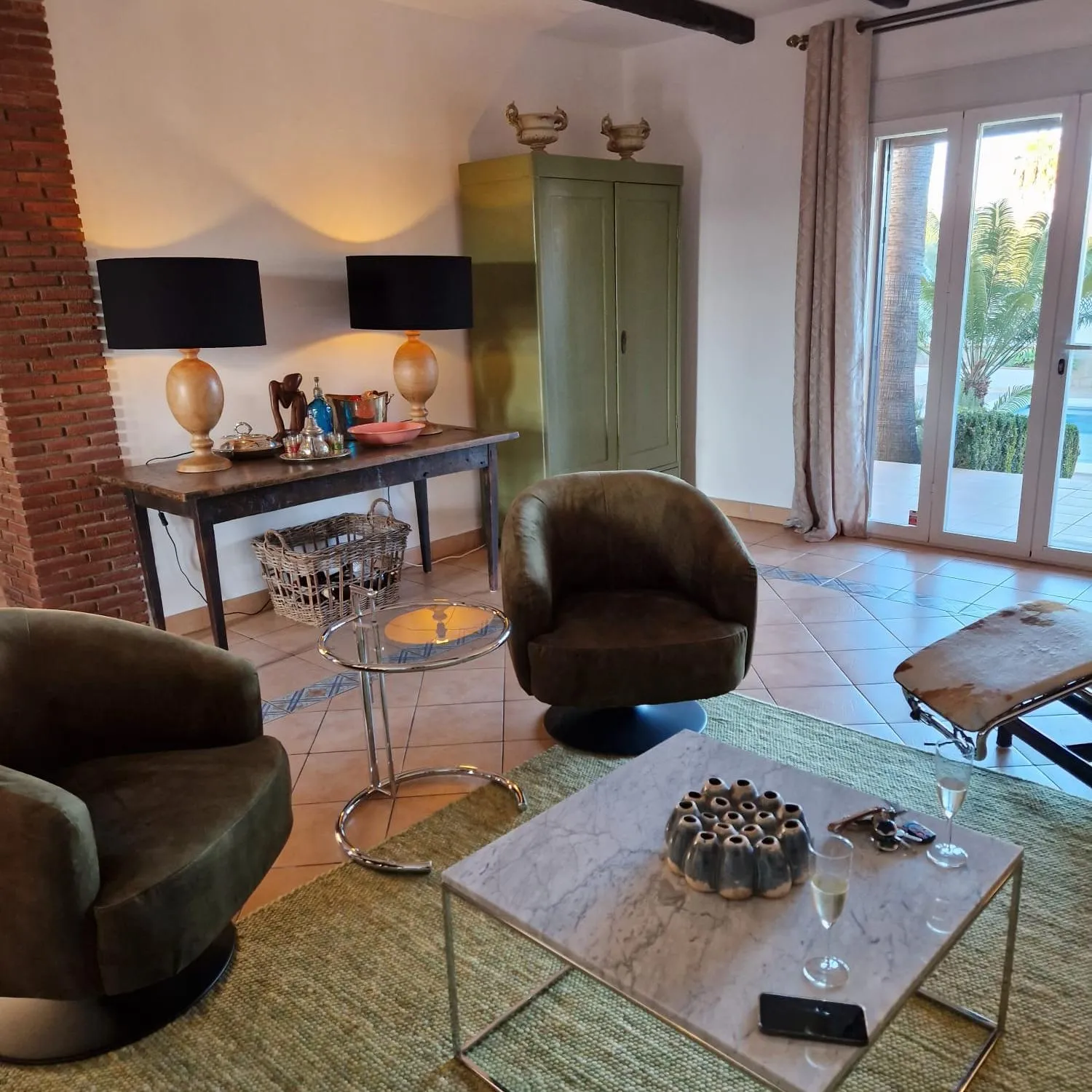 Communal lounge/ TV room in Casa Limon, boutique Bed and Breakfast, Andalucia