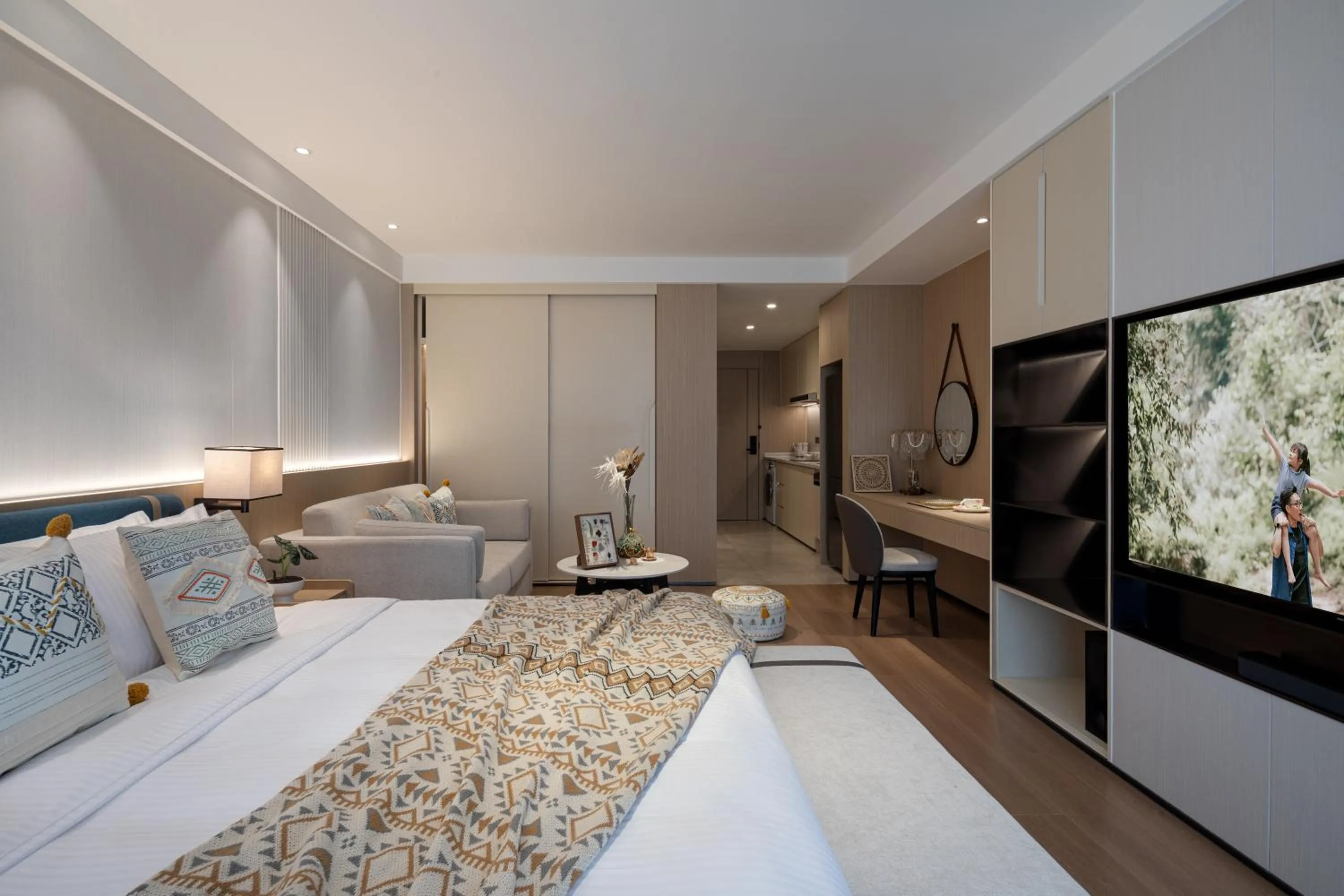 Photo of the whole room, Bed in Somerset Taihu New City CBD Wuxi