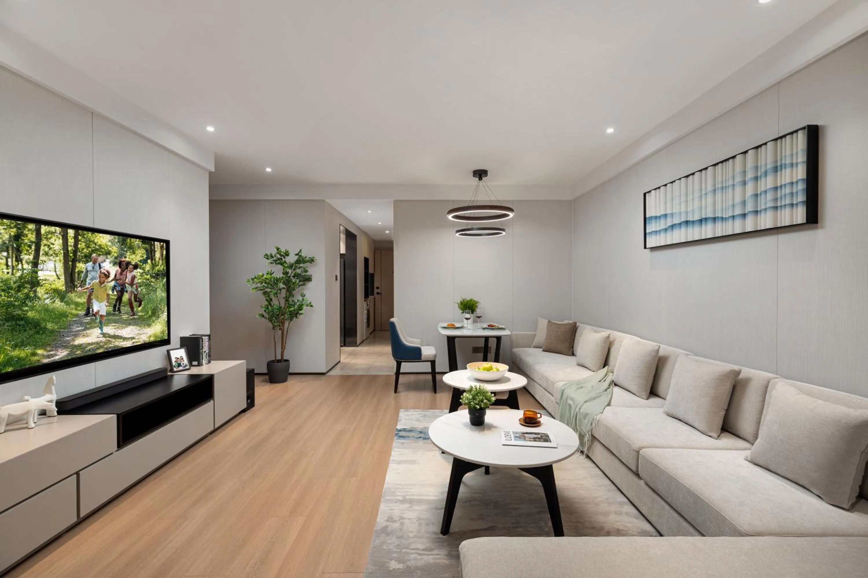 Living room in Somerset Taihu New City CBD Wuxi