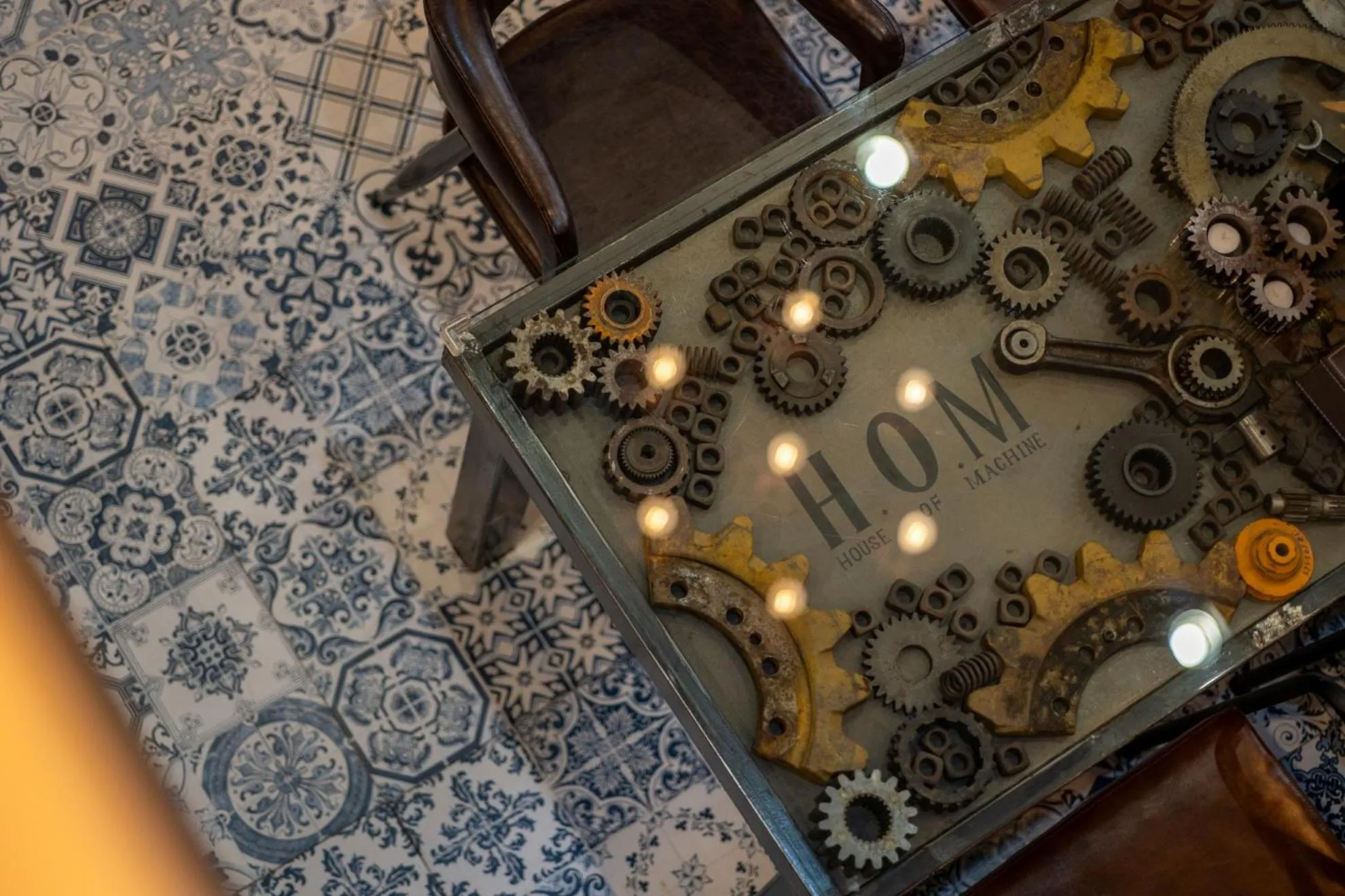 Decorative detail in House of Machine Boutique Hotel