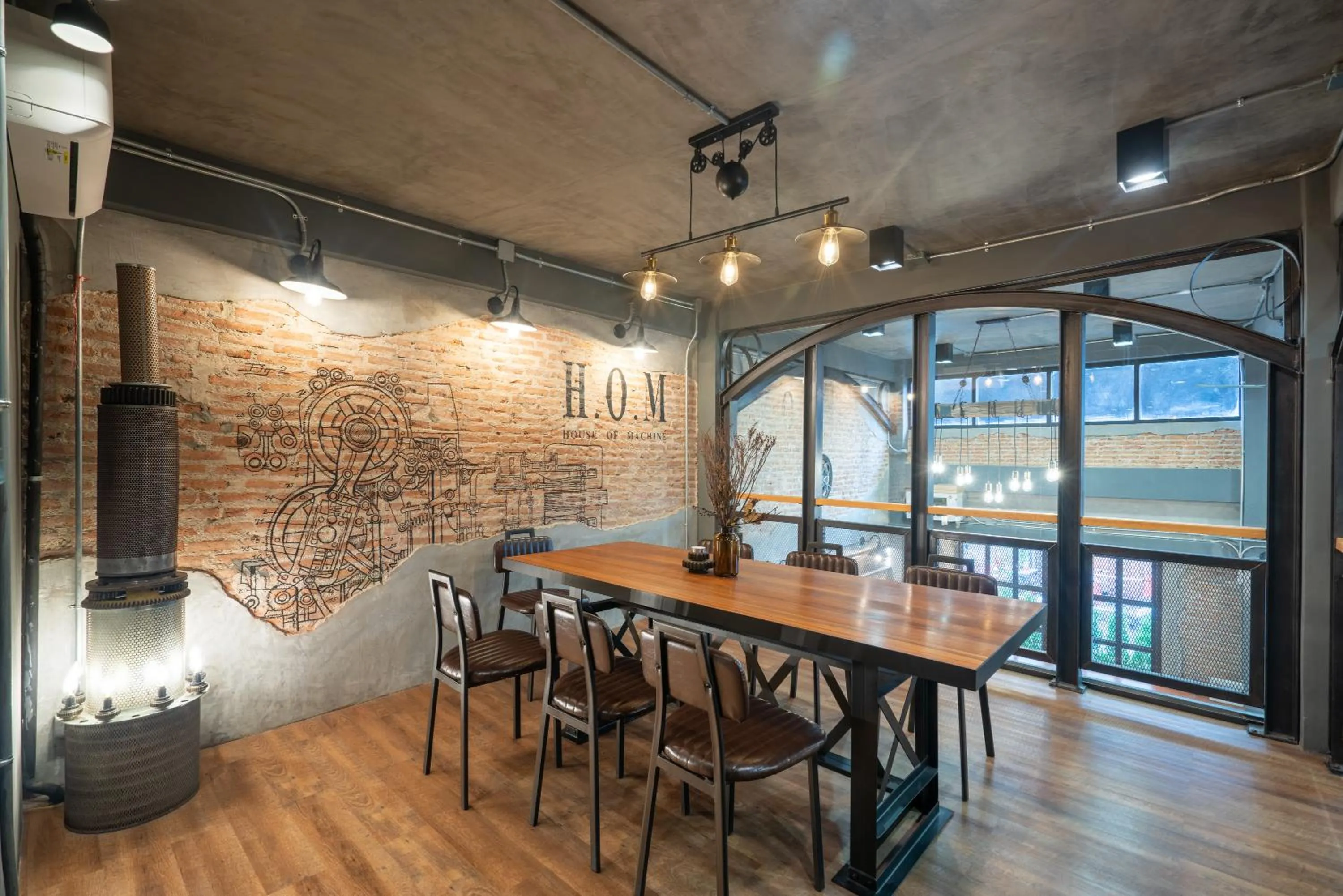 Living room in House of Machine Boutique Hotel