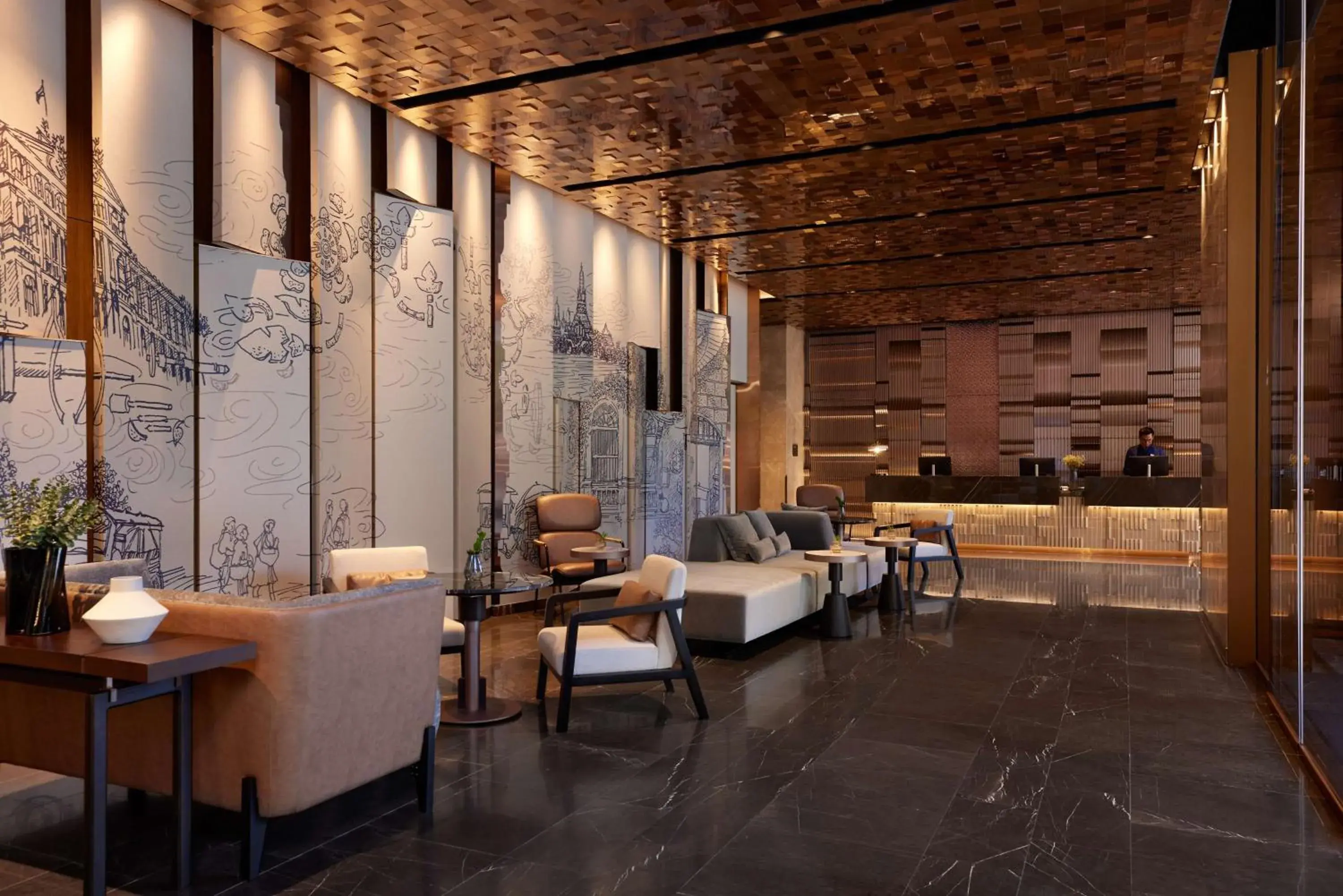 Lobby or reception in dusitD2 Samyan Bangkok Lobby or reception in dusitD2 Samyan Bangkok