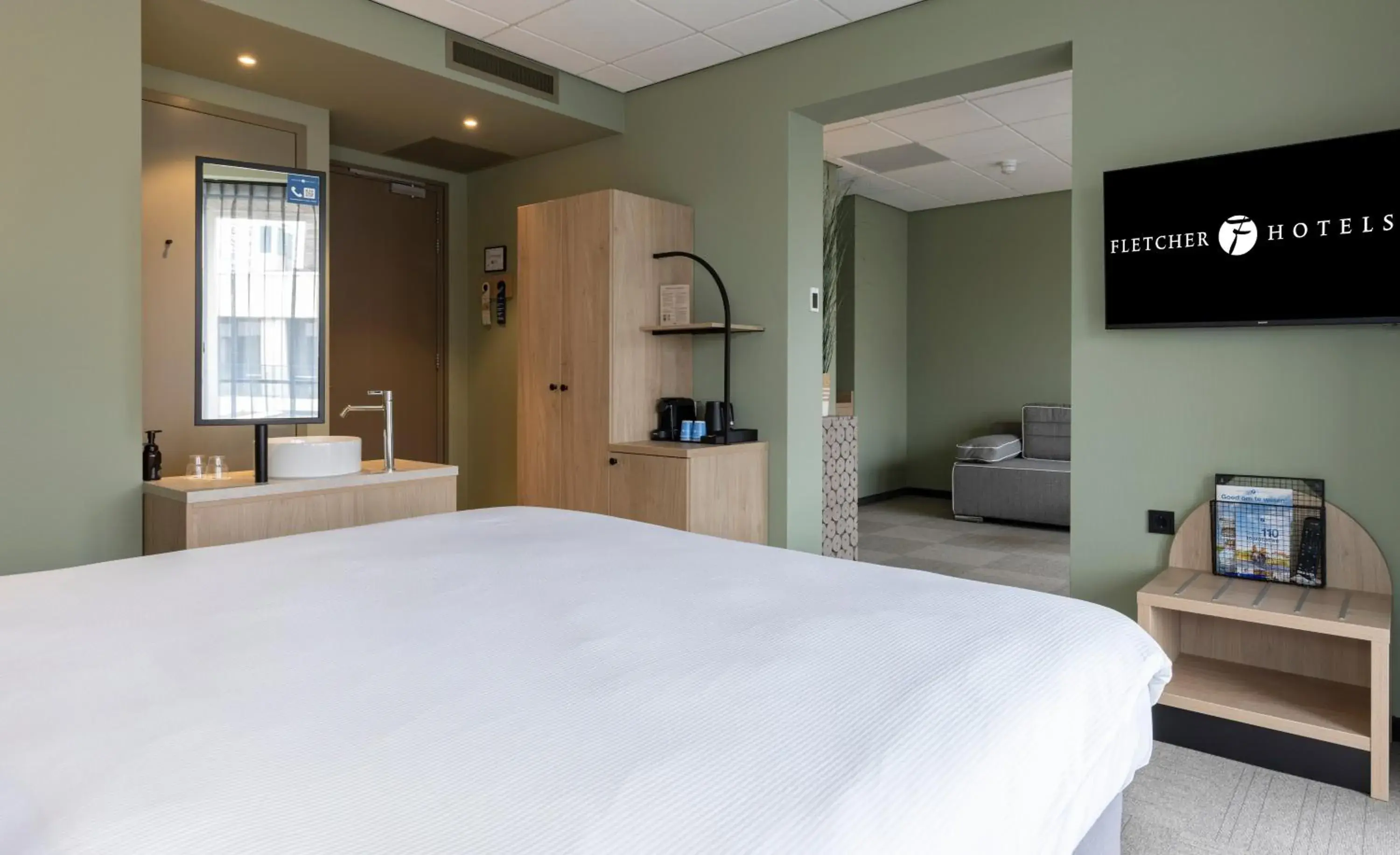 Bedroom, Bed in Fletcher Hotel-Restaurant Marknesse Bedroom, Bed in Fletcher Hotel-Restaurant Marknesse