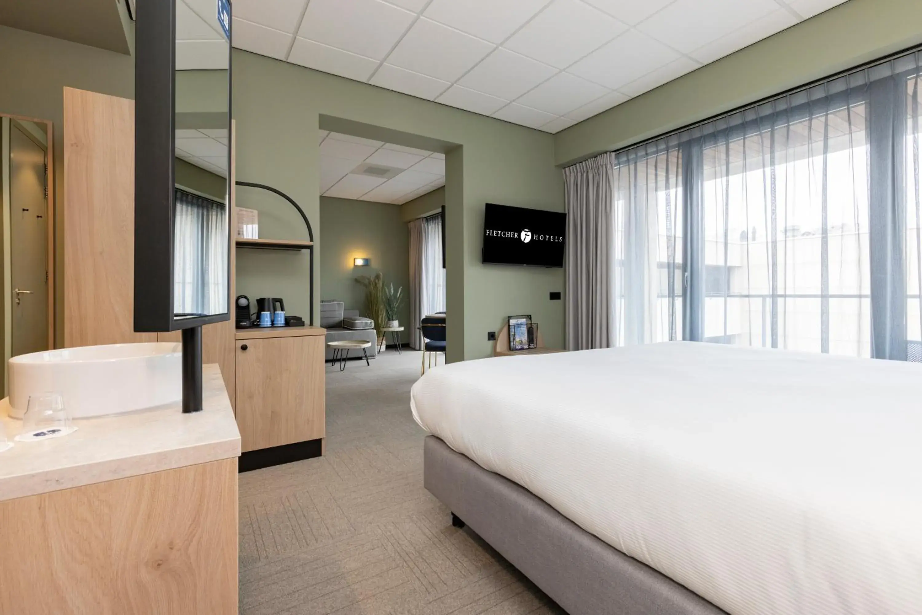 Bed in Fletcher Hotel-Restaurant Marknesse Bed in Fletcher Hotel-Restaurant Marknesse