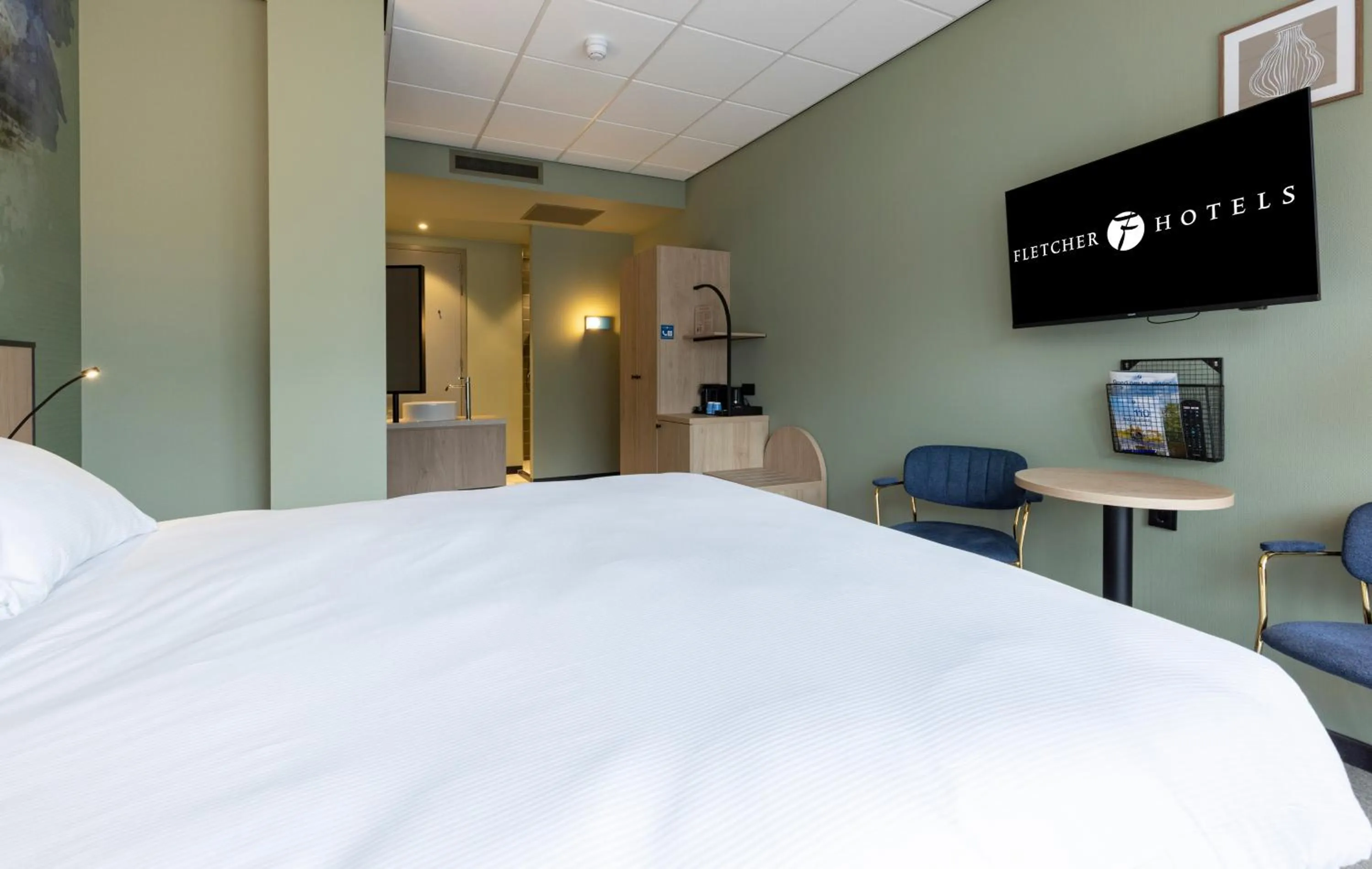 Bedroom, Bed in Fletcher Hotel-Restaurant Marknesse