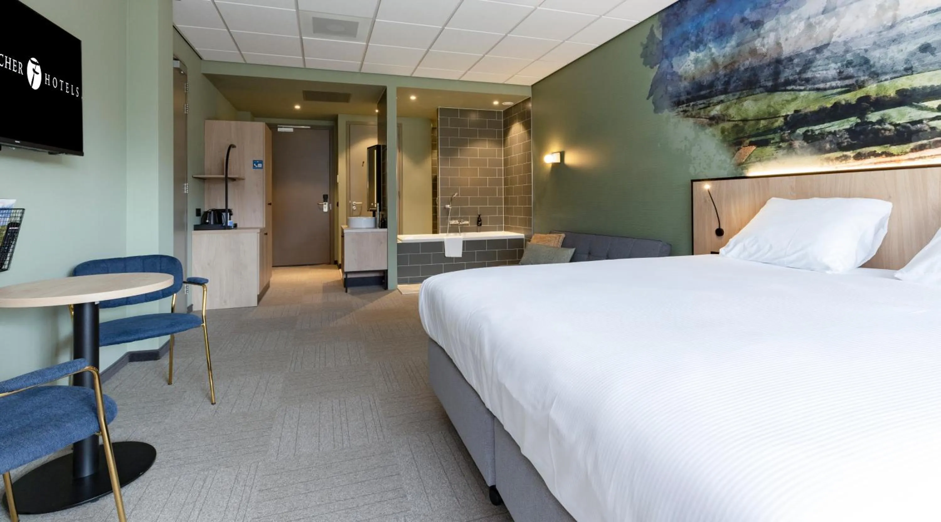 Photo of the whole room, Bed in Fletcher Hotel-Restaurant Marknesse