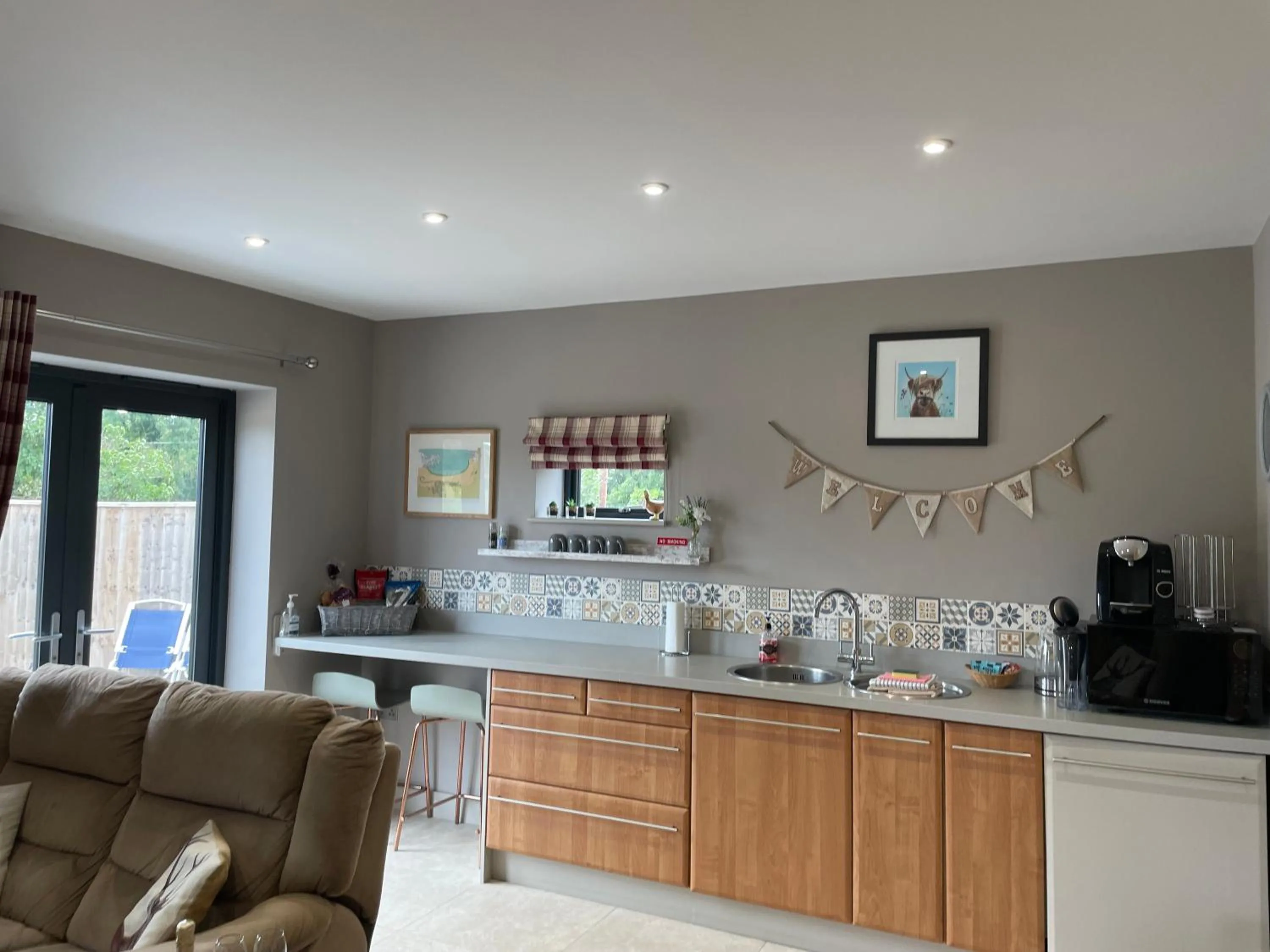 Kitchen or kitchenette in The Paddocks - Spacious annexe with rural outlook.
