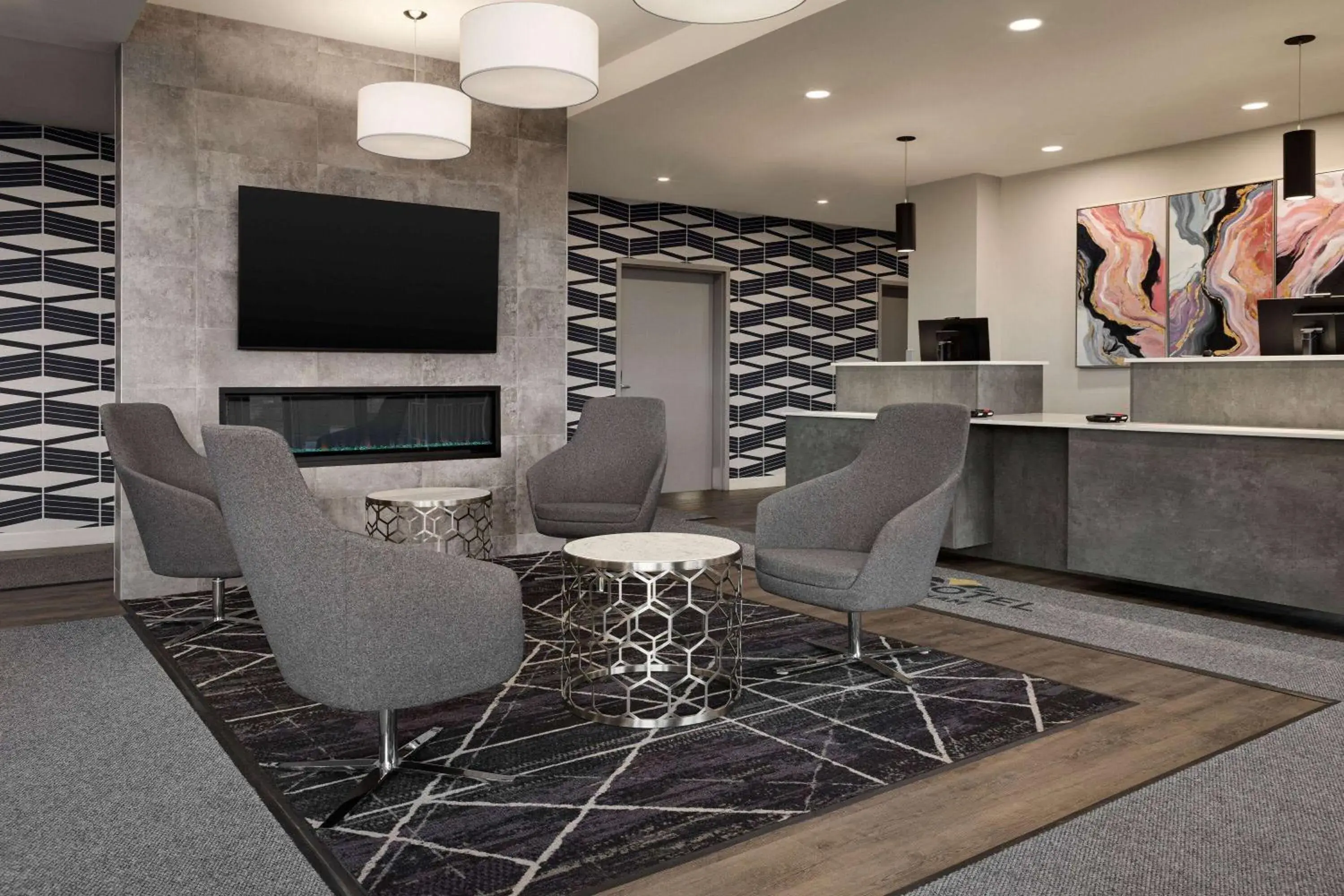 Lobby or reception in Microtel Inn & Suites by Wyndham Boisbriand Lobby or reception in Microtel Inn & Suites by Wyndham Boisbriand