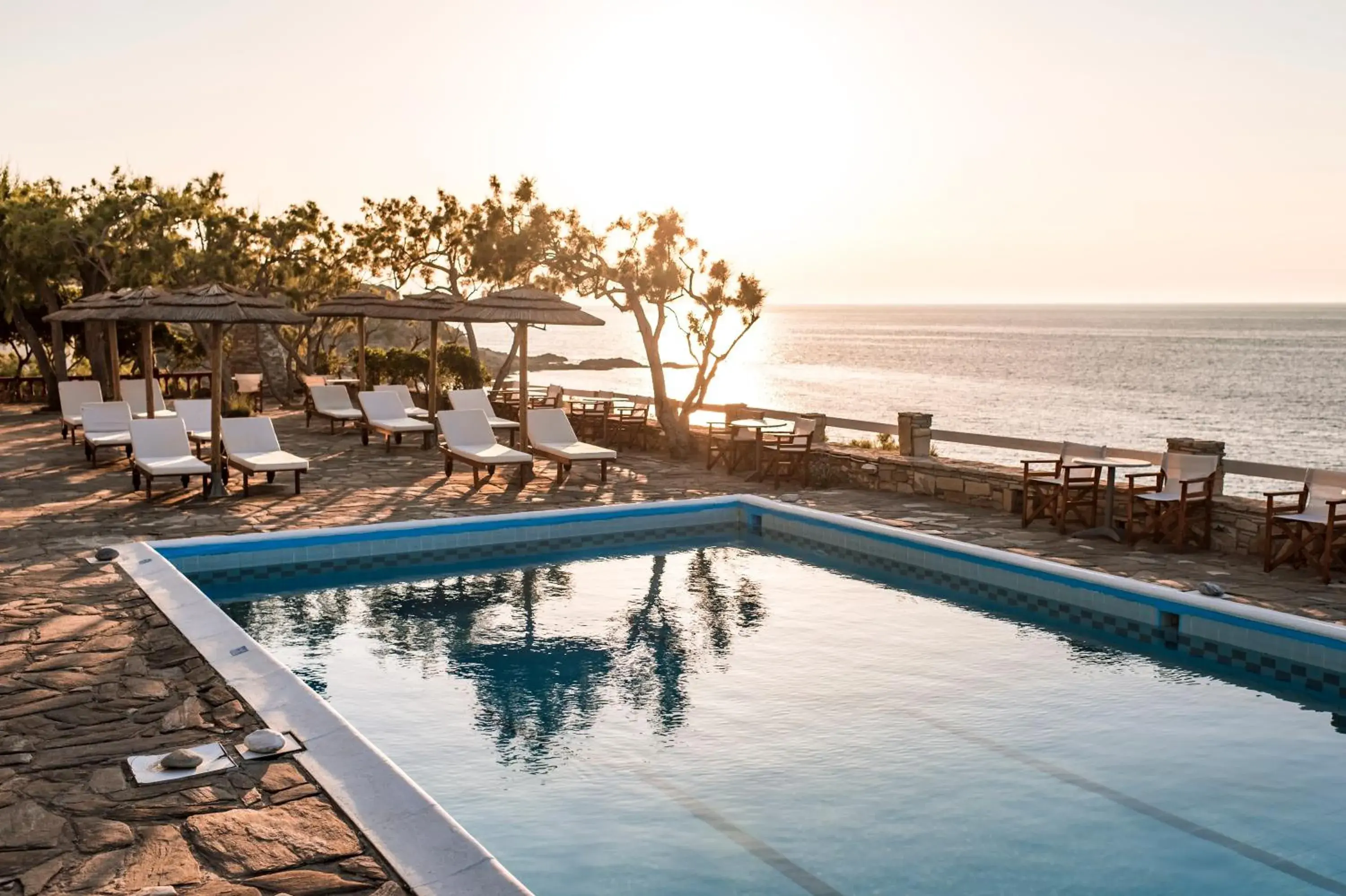 Swimming pool in Cavos Bay Hotel & Studios Swimming pool in Cavos Bay Hotel & Studios